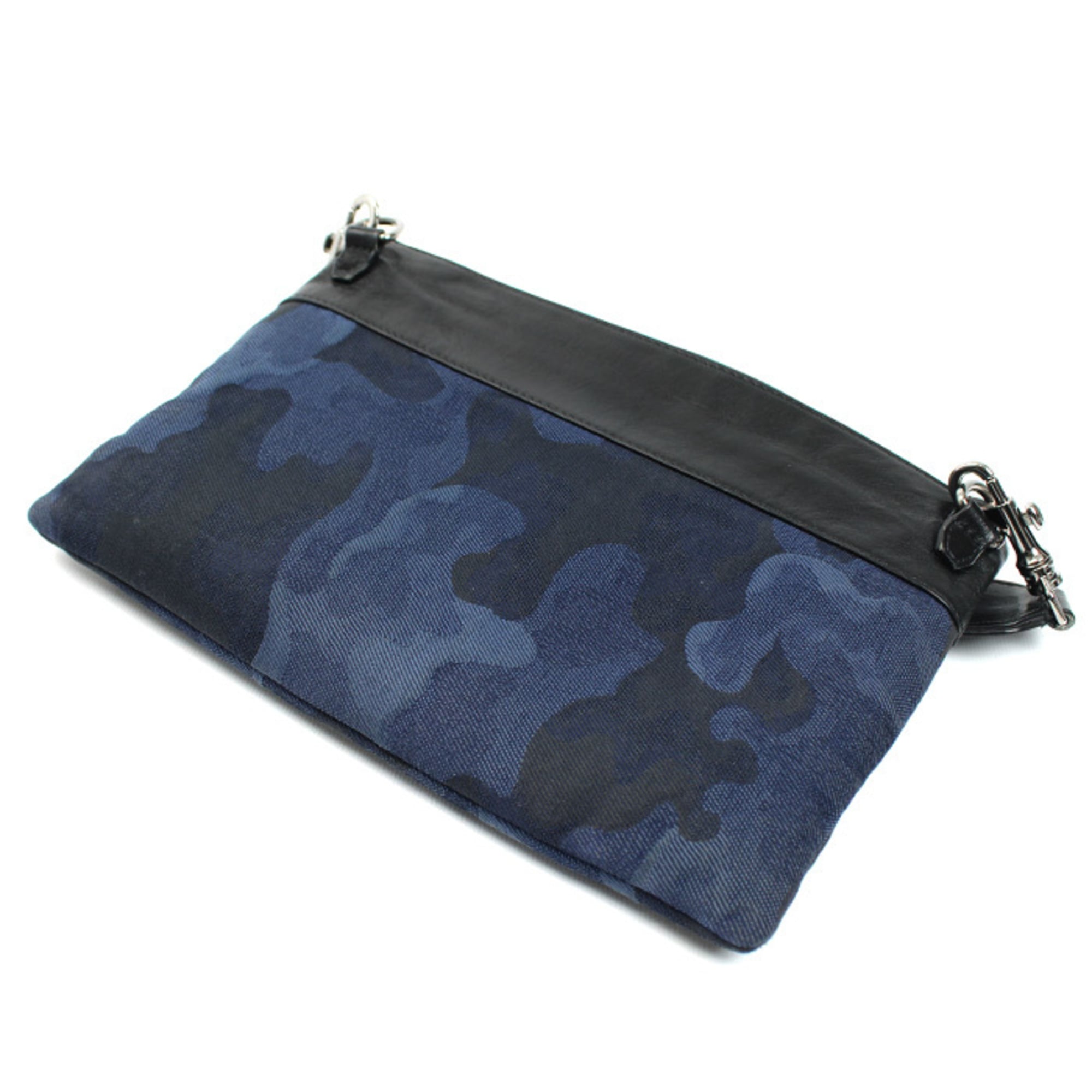 Jimmy Choo Navy Denim Leather Shoulder Bag (Pre-Owned)