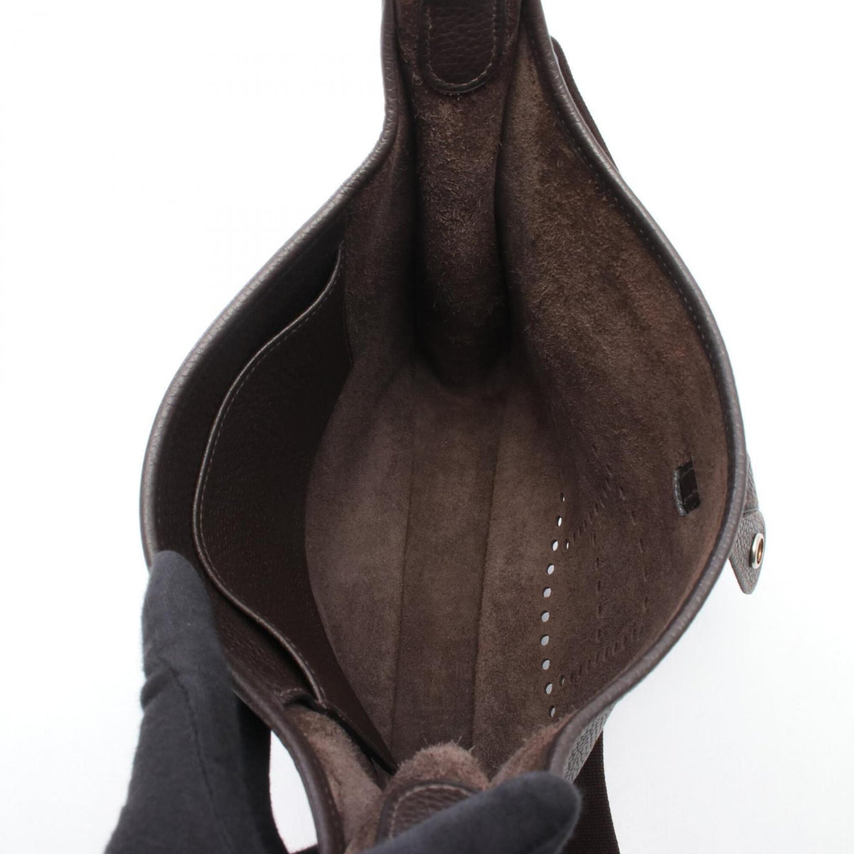 Hermes Brown Taurillon Clemence Leather Shoulder Bag (Pre-Owned)