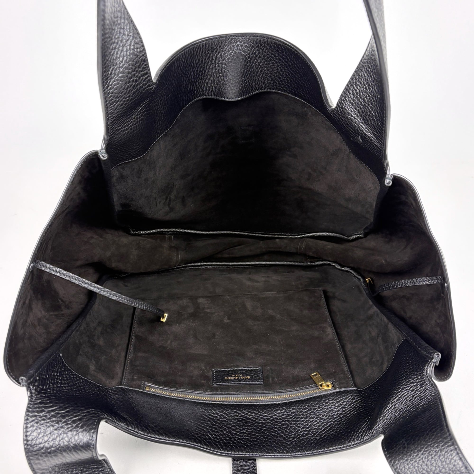 Saint Laurent Black Leather Tote Bag (Pre-Owned)