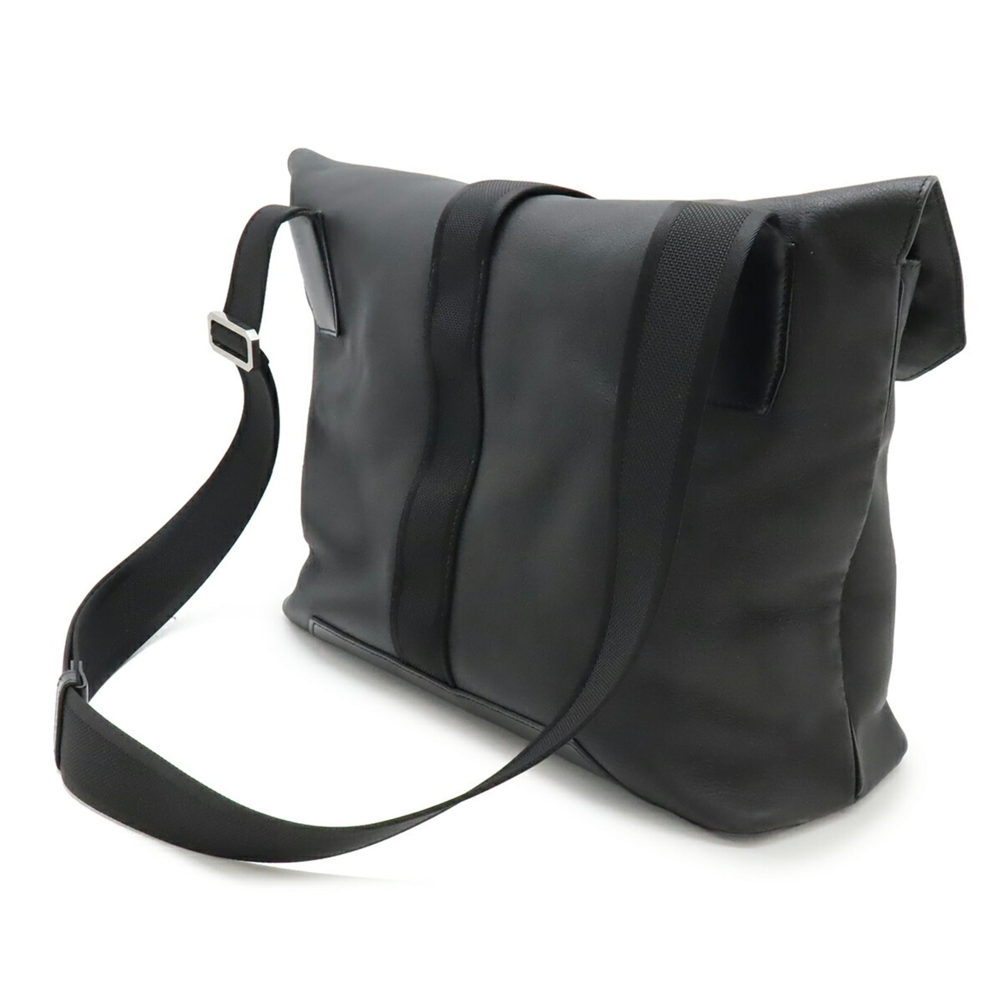 Hermes Black Taurillon Clemence Leather Shoulder Bag (Pre-Owned)