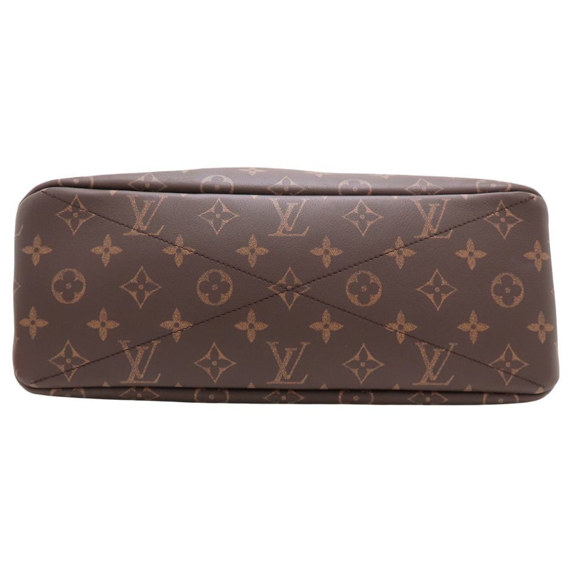 Louis Vuitton Monogram Brown Leather Tote Bag (Pre-Owned)