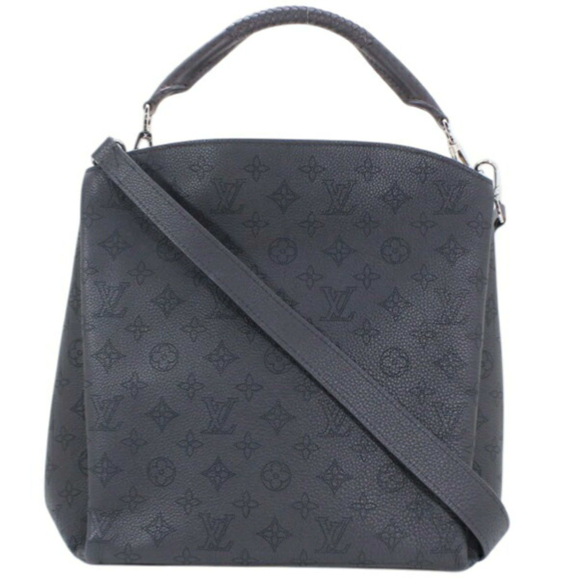 Louis Vuitton Black Mahina Leather Handbag Shoulder Bag (Pre-Owned)