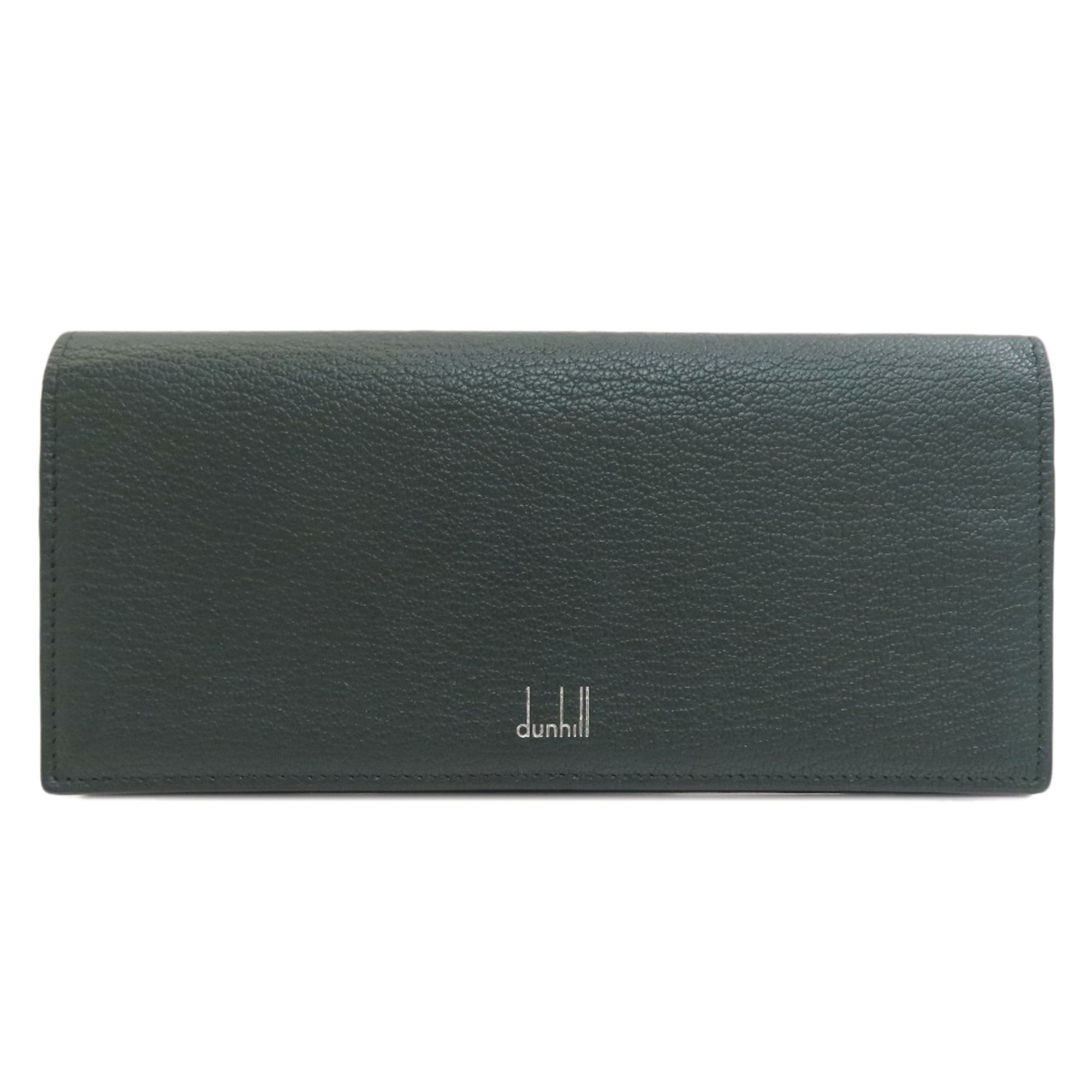 Dunhill Dark Green Leather Long Wallet (Bi-Fold) (Pre-Owned)