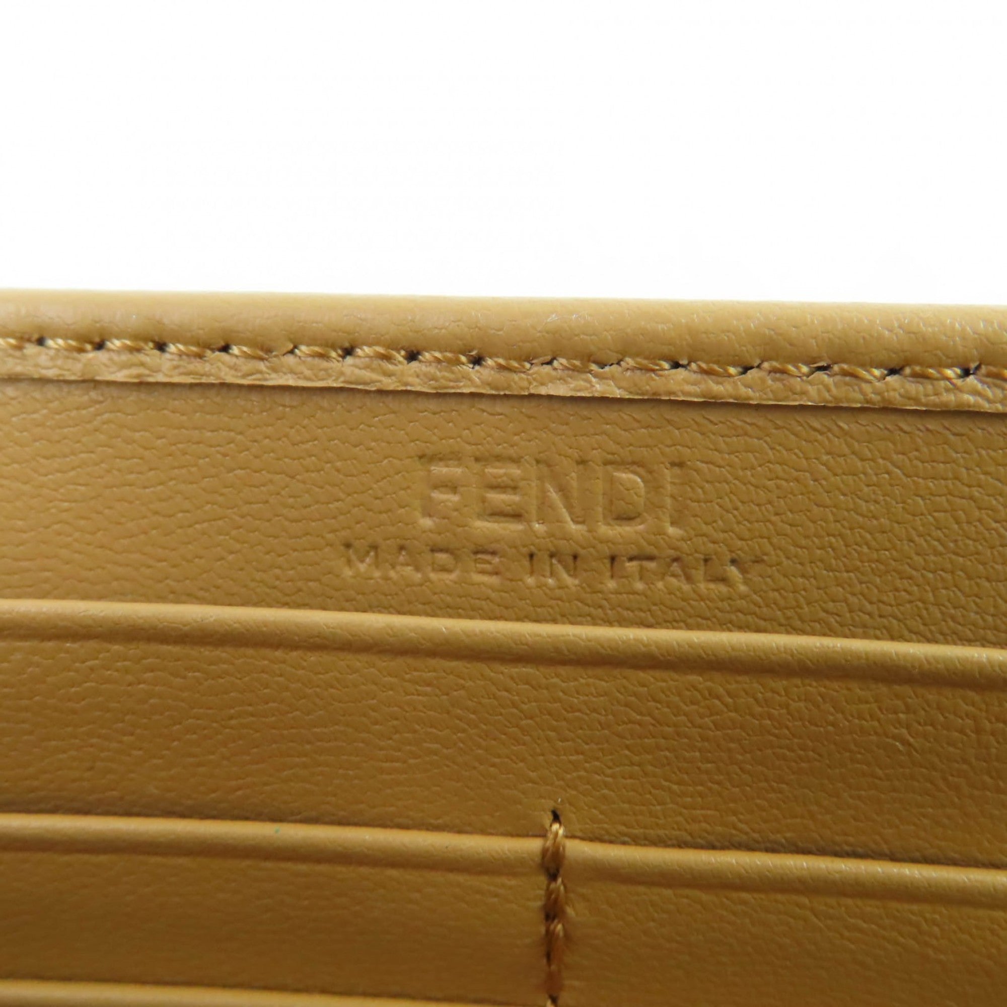 Fendi Brown Leather Long Wallet (Bi-Fold) (Pre-Owned)
