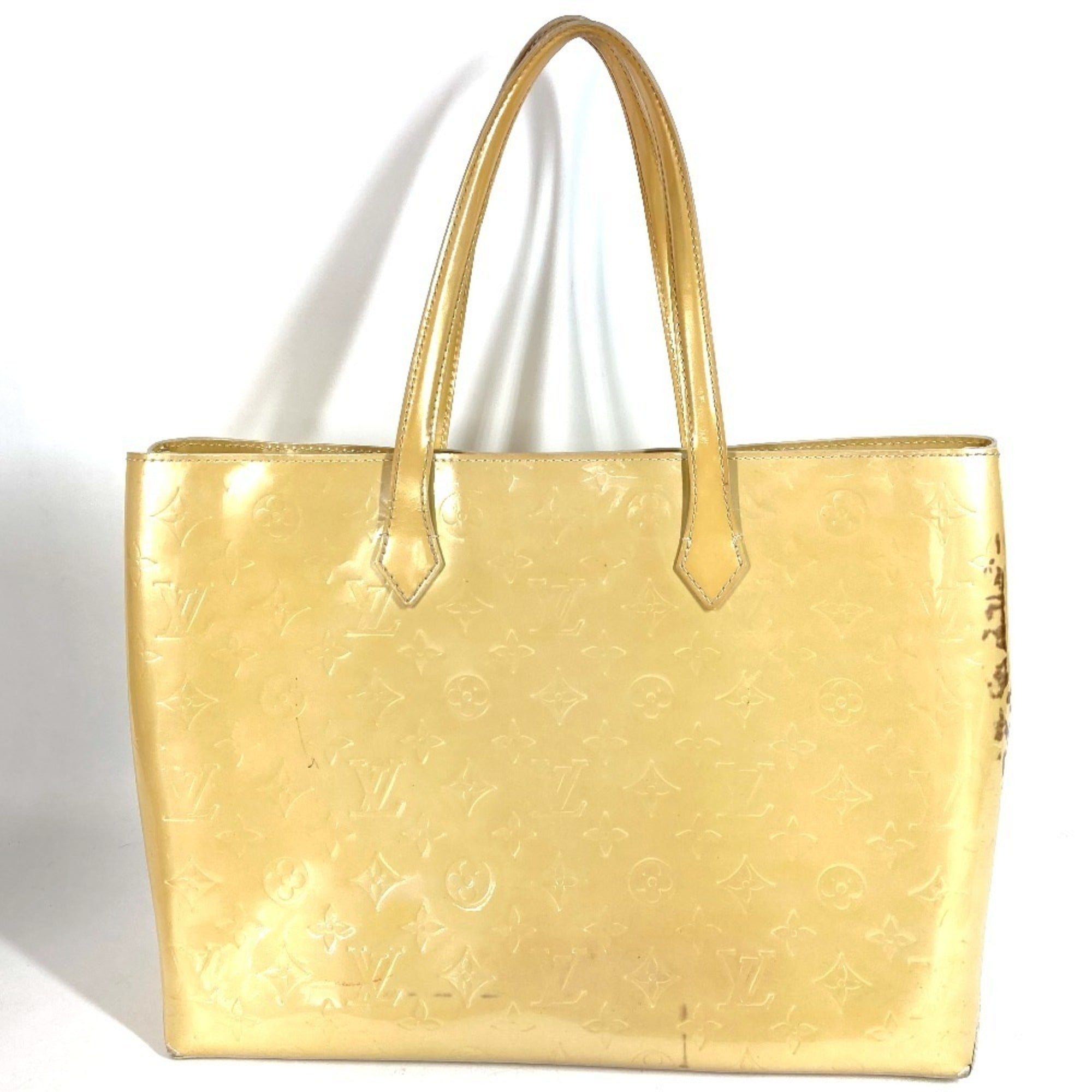 Louis Vuitton Beige Blanc Corail Monogram Vernis Handbag Shoulder Bag Tote Bag (Pre-Owned)