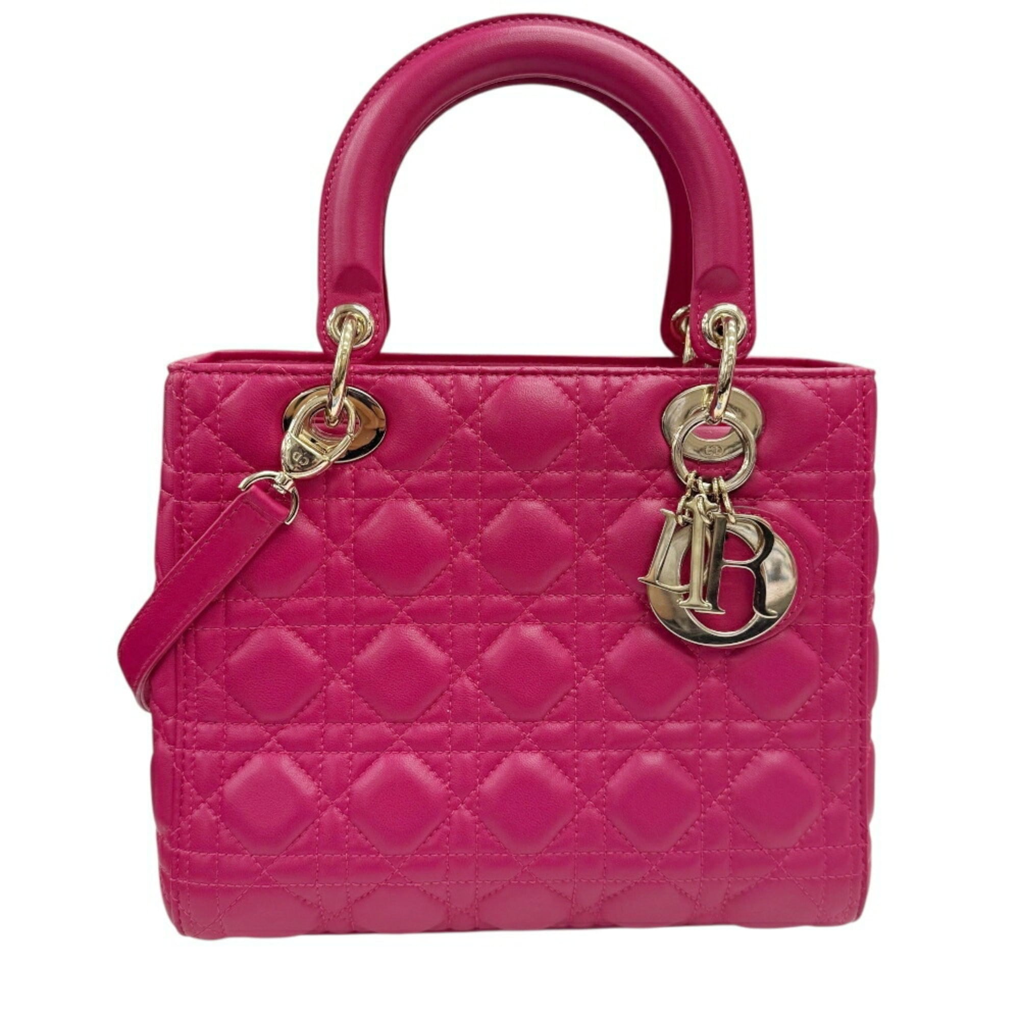 Christian Dior Pink Leather Handbag (Pre-Owned)