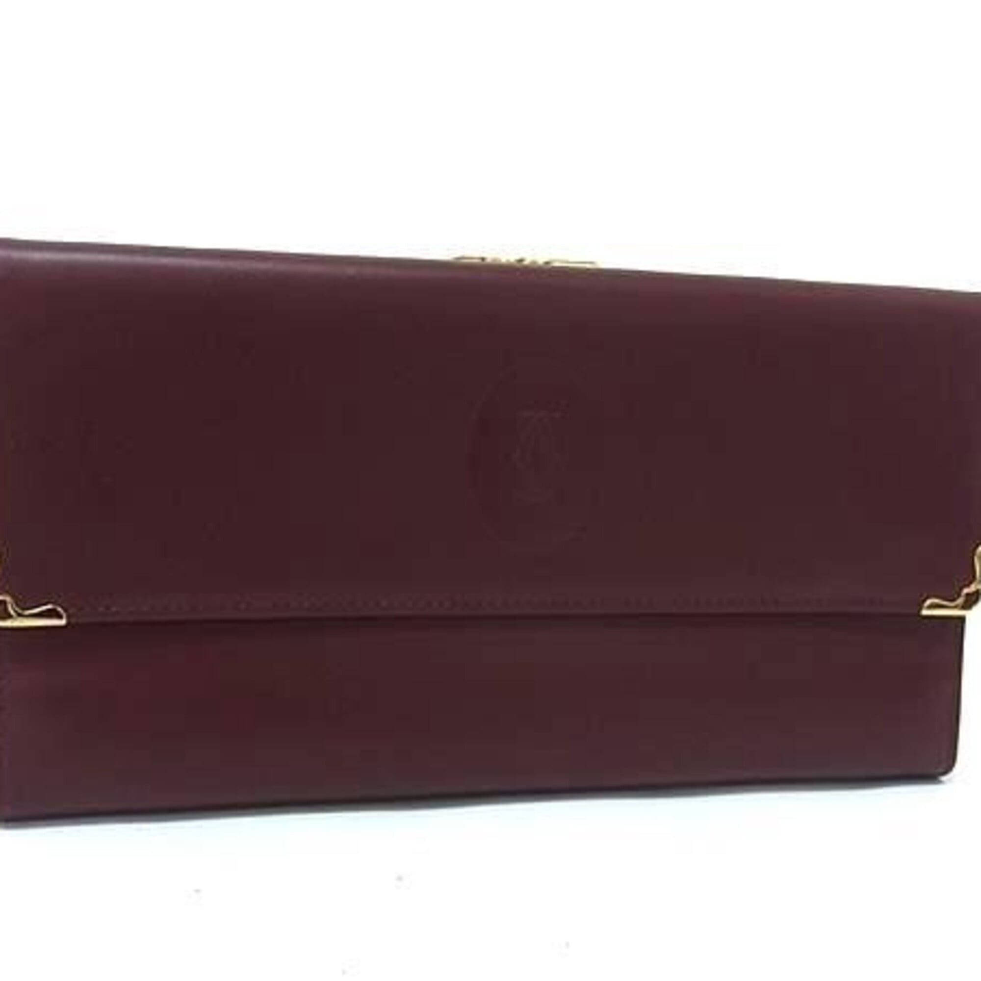 Cartier Must Bordeaux Leather Long Wallet (Bi-Fold) (Pre-Owned)