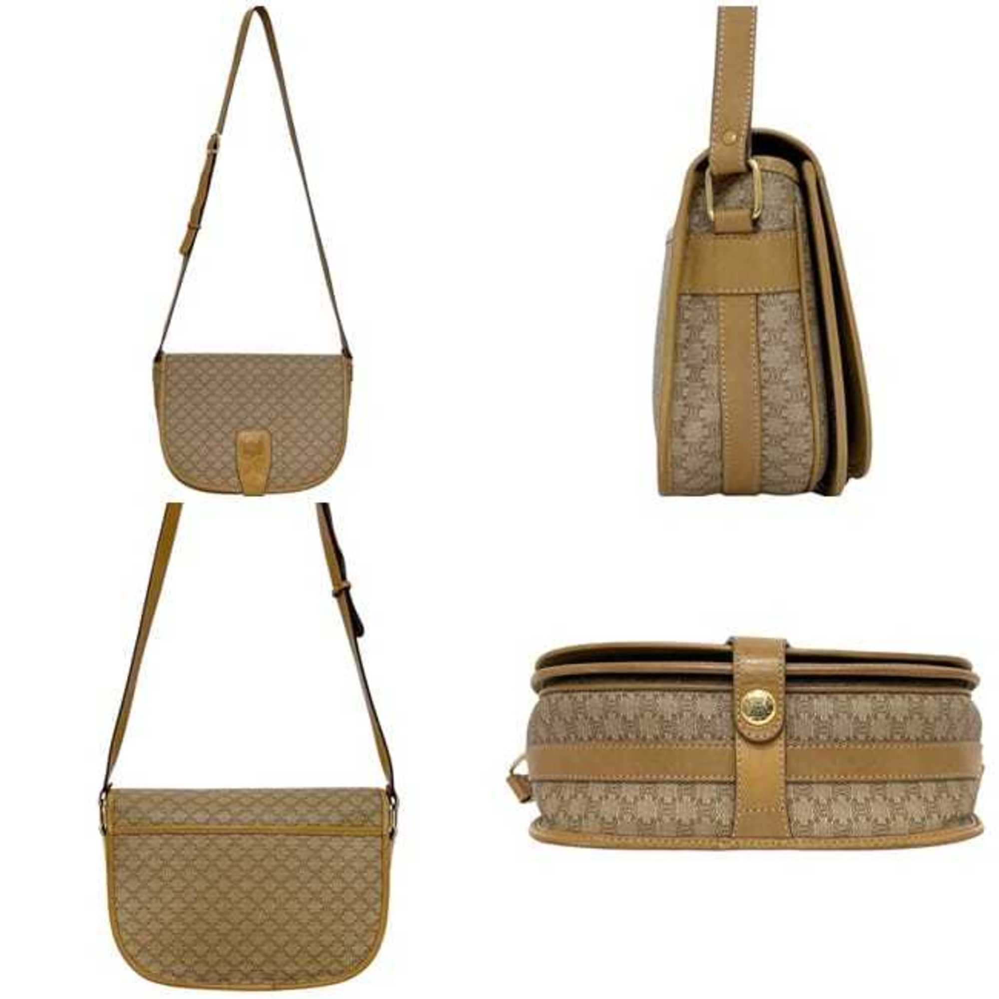 Celine Beige Pvc Leather Shoulder Bag (Pre-Owned)