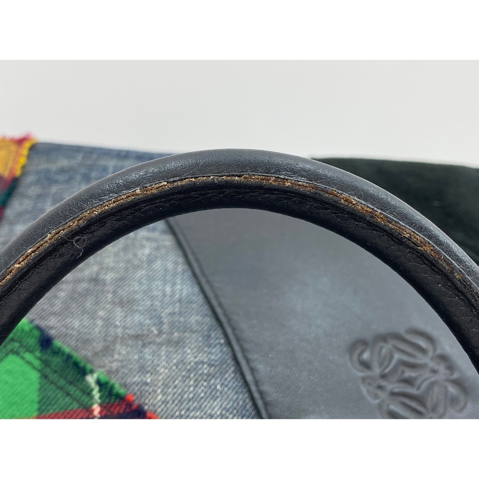 Loewe Navy Boston Bag Handbag (Pre-Owned)