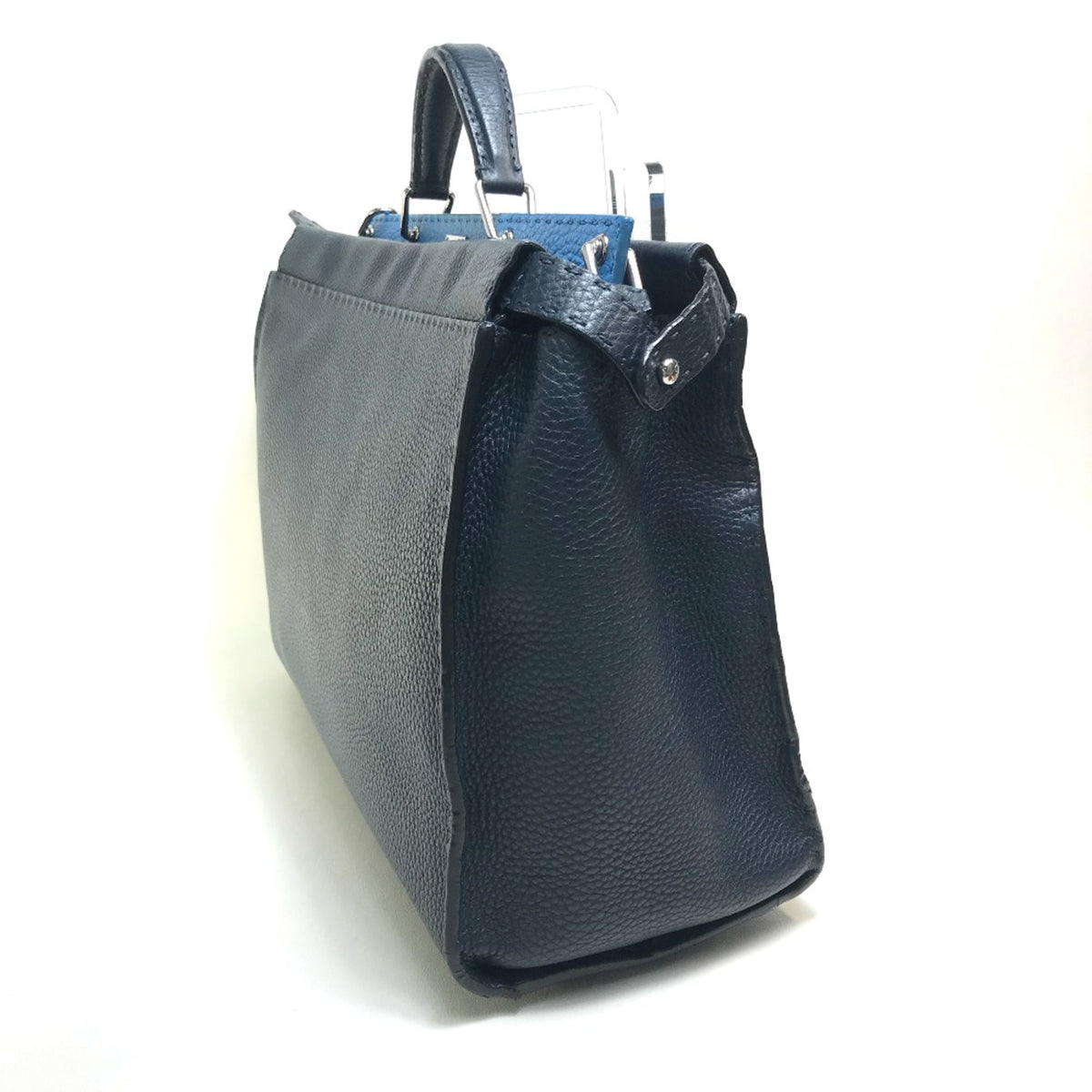 Fendi Navy Leather Briefcase (Pre-Owned)