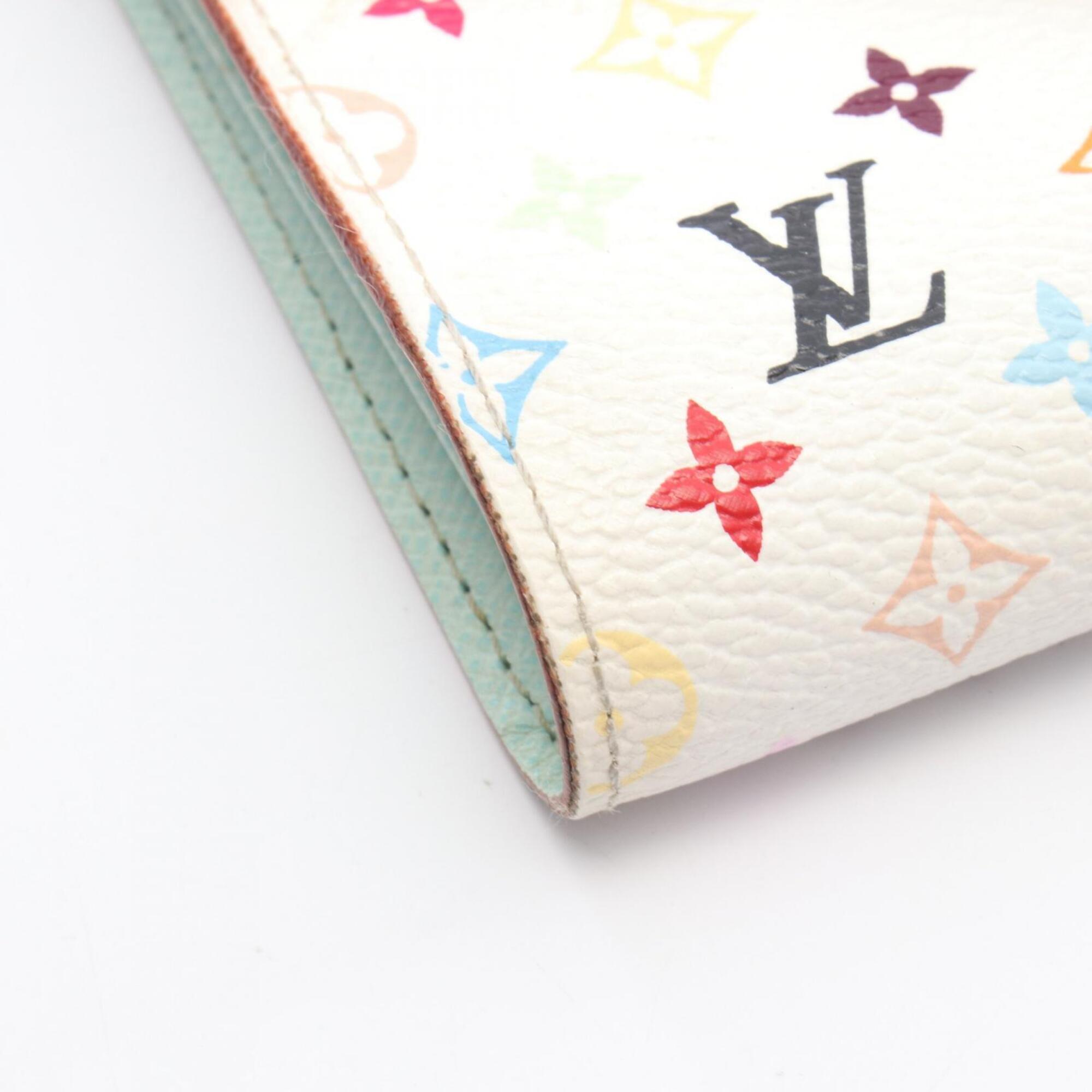 Louis Vuitton Blanc Multi-Color White Pvc Wallet (Tri-Fold) (Pre-Owned)