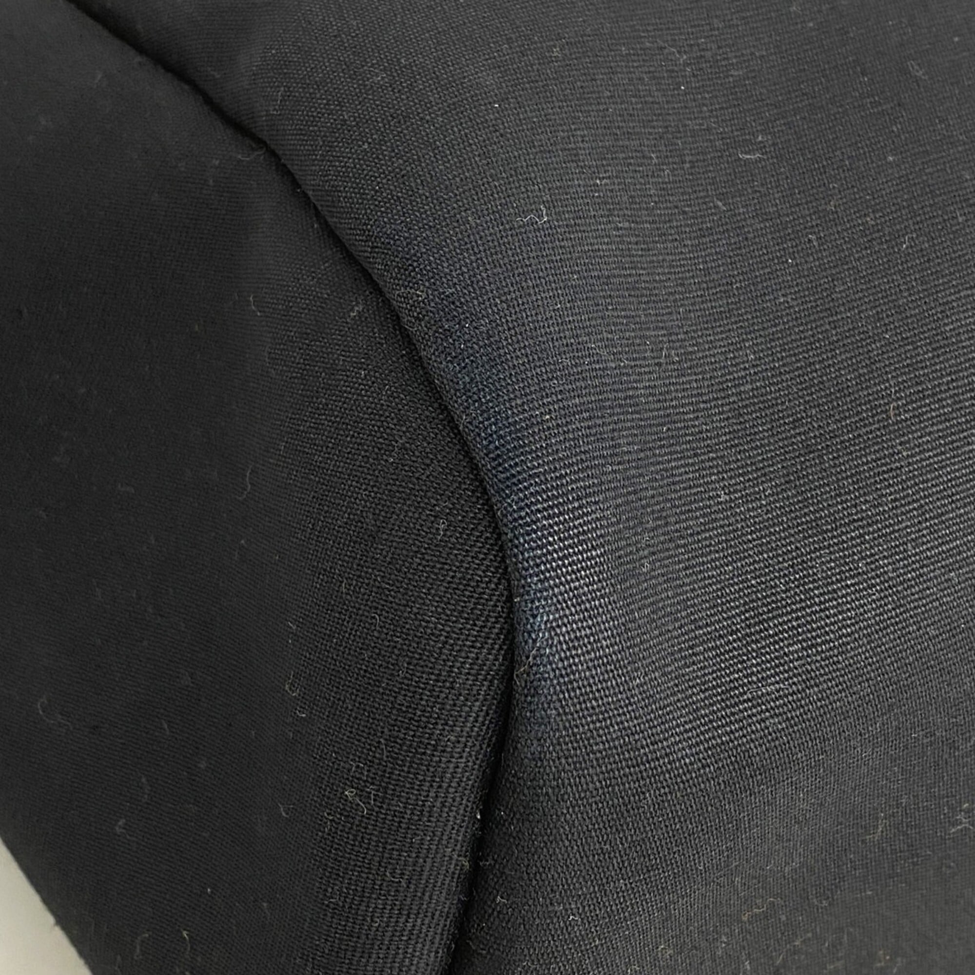 Hermes Black Toile Officier Handbag (Pre-Owned)