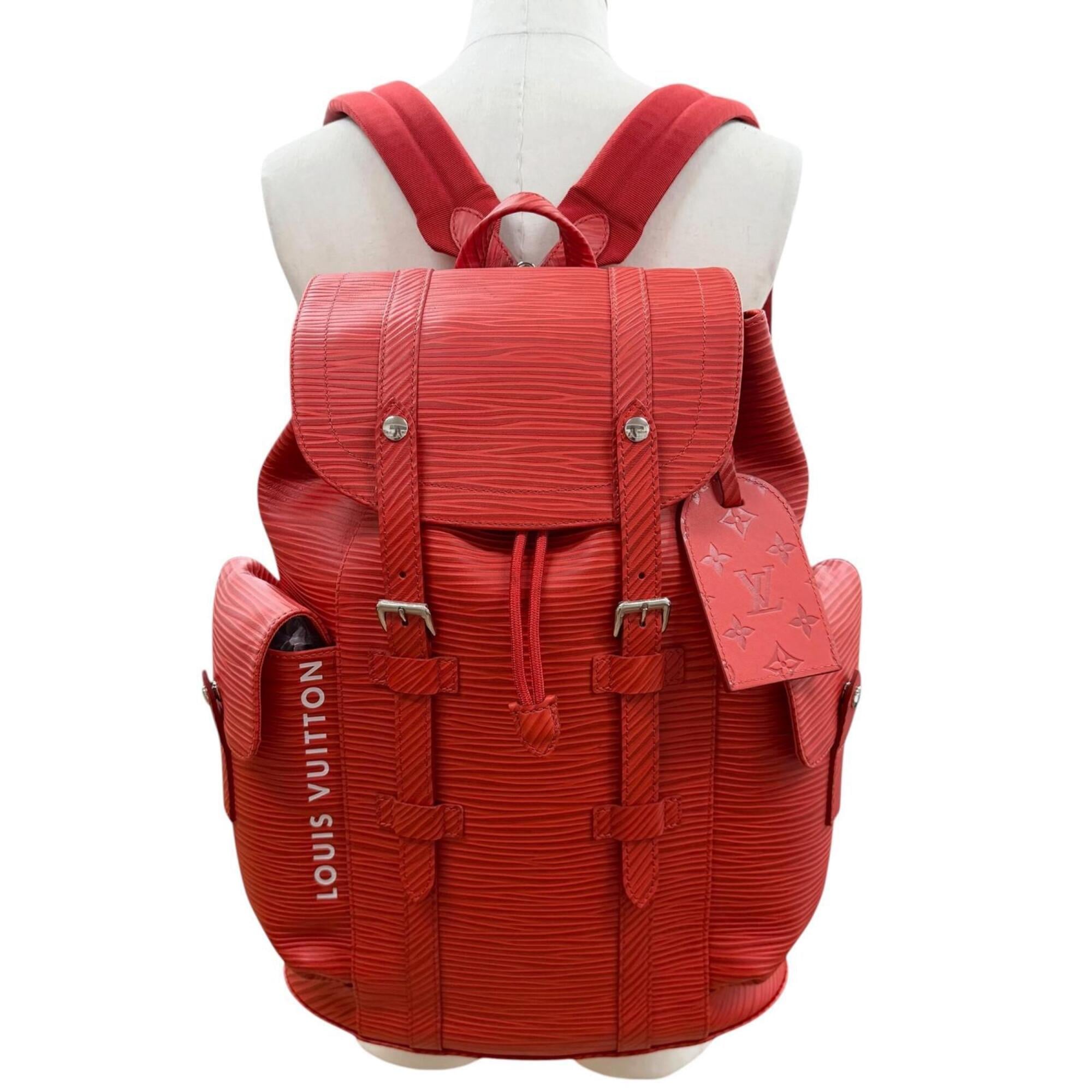 Louis Vuitton Red Color Epi Leather Backpack (Pre-Owned)