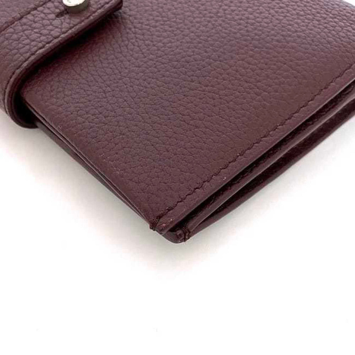 Saint Laurent Bordeaux Leather Wallet (Bi-Fold) (Pre-Owned)