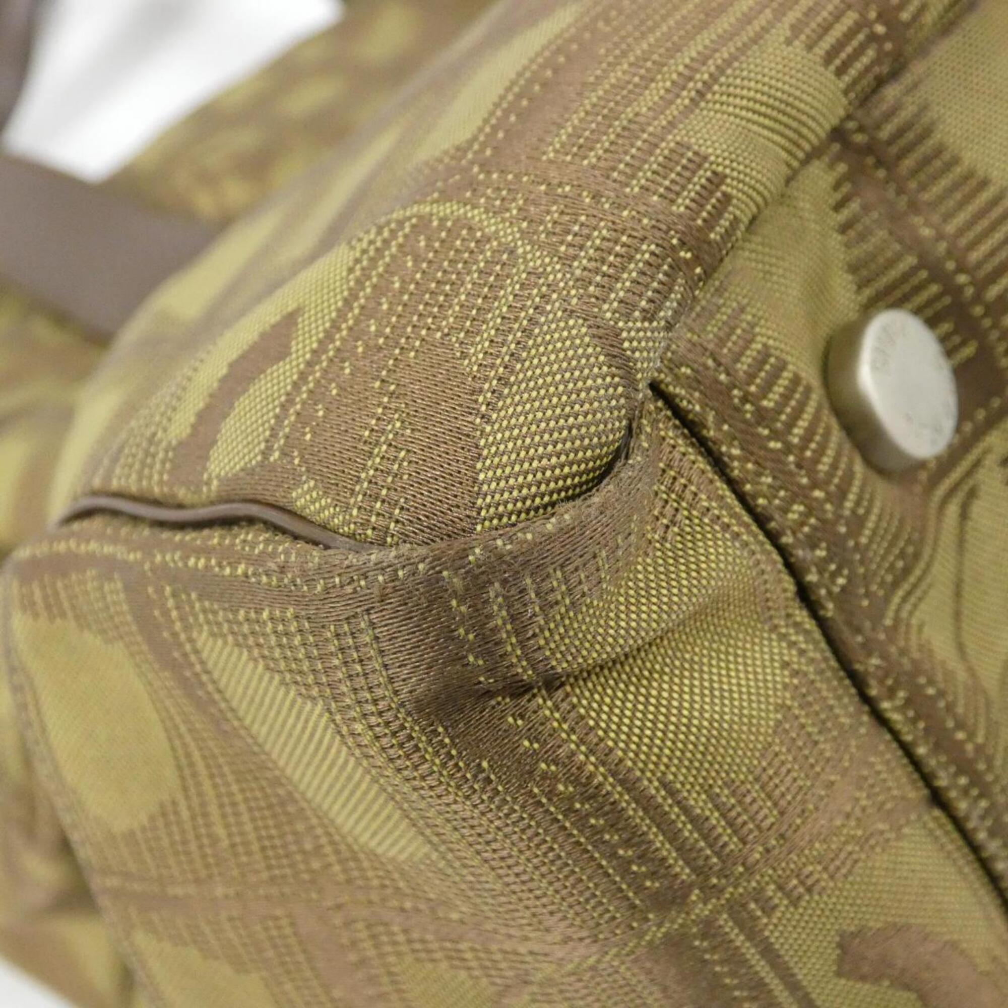 Chanel Khaki Nylon Shoulder Bag (Pre-Owned)