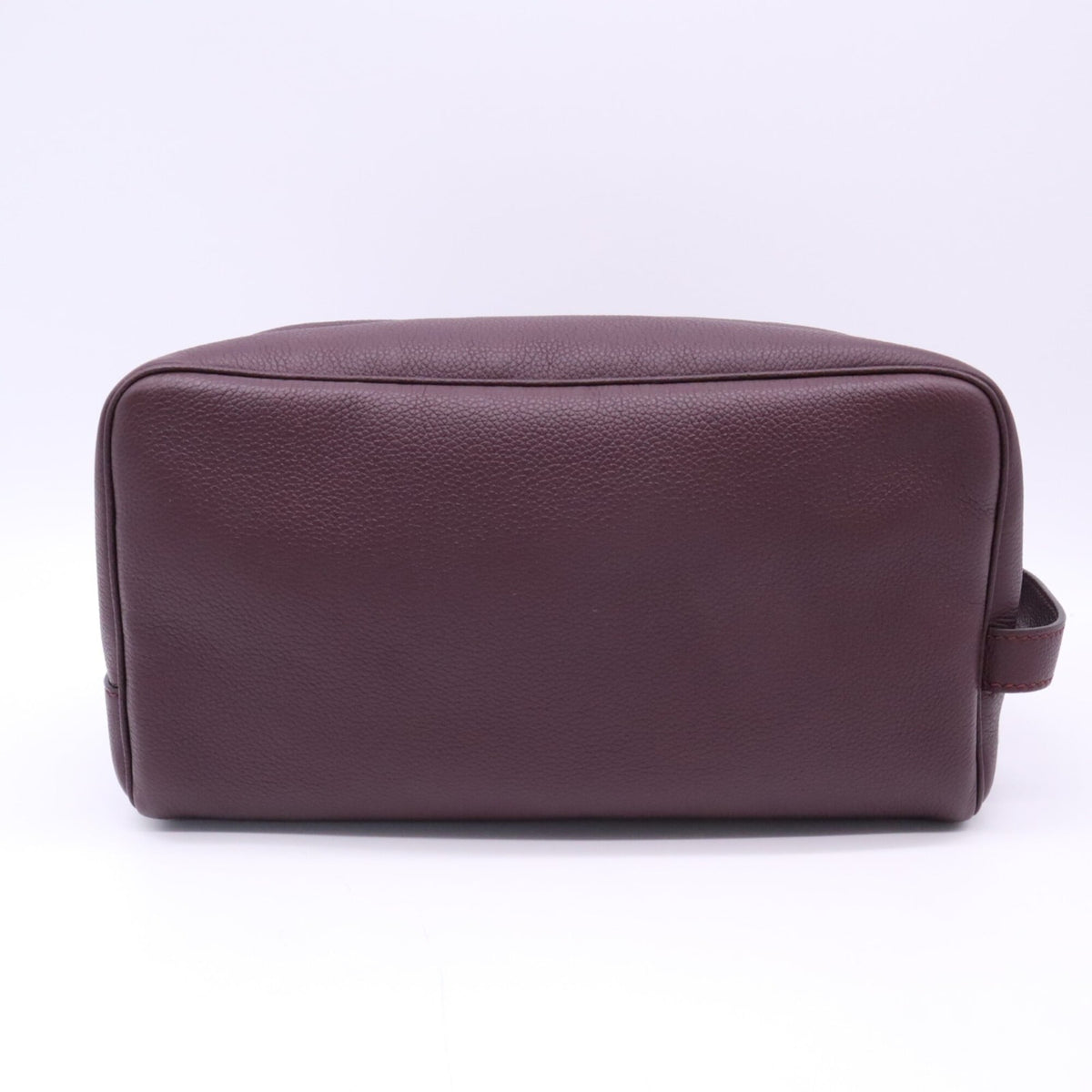 Fendi Red Color Wine Leather Clutch Bag (Pre-Owned)