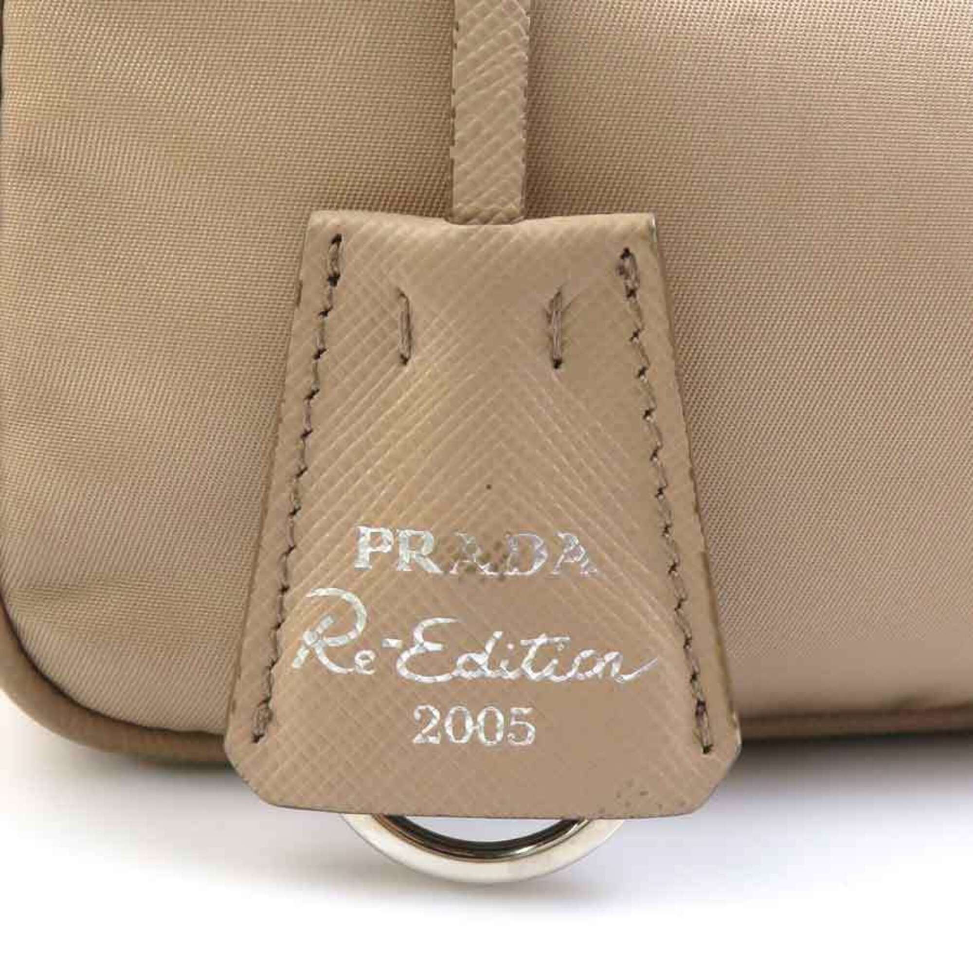Prada Beige Nylon Shoulder Bag (Pre-Owned)