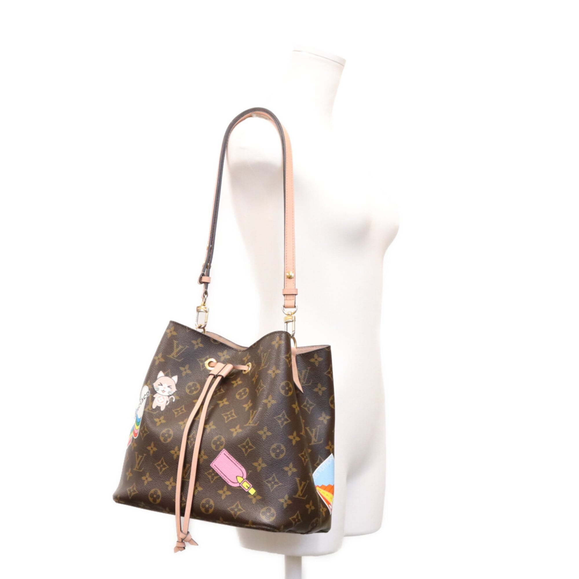 Louis Vuitton Brown Pink Monogram Shoulder Bag (Pre-Owned)