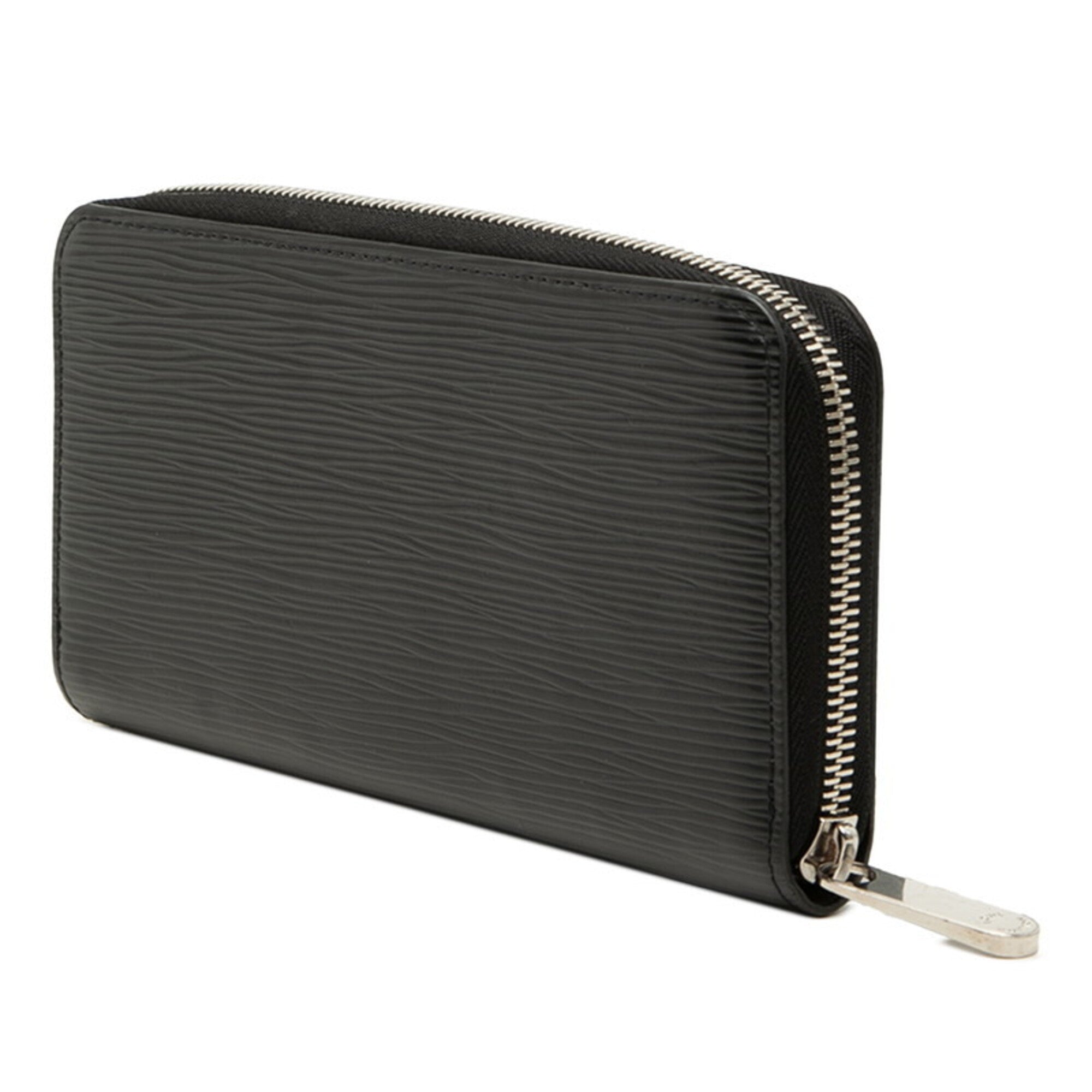 Louis Vuitton Black Noir Leather Long Wallet (Bi-Fold) (Pre-Owned)