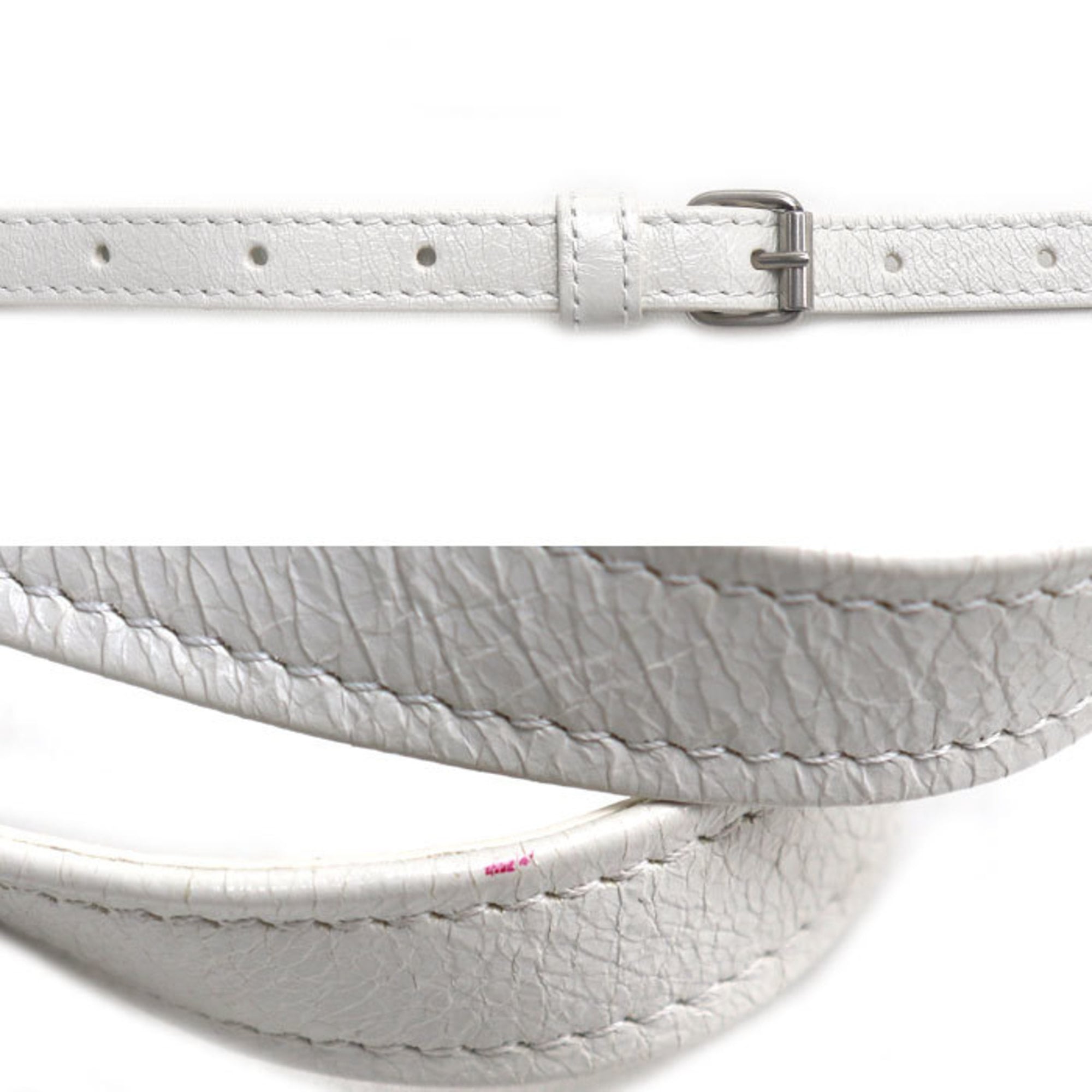 Balenciaga White Leather Shoulder Bag (Pre-Owned)