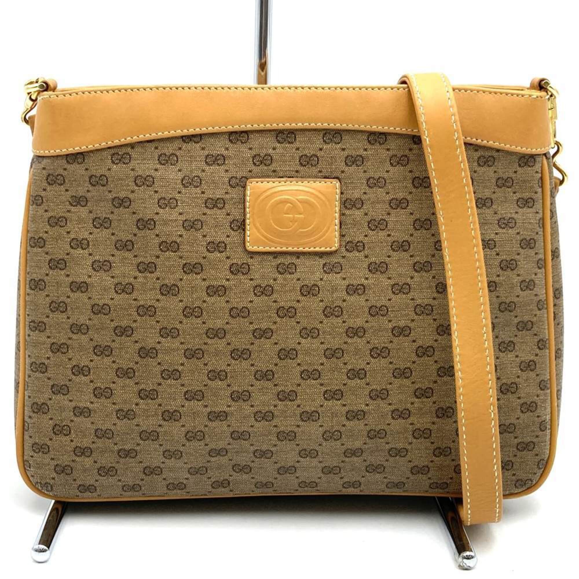 Gucci Brown Pvc Leather Shoulder Bag (Pre-Owned)