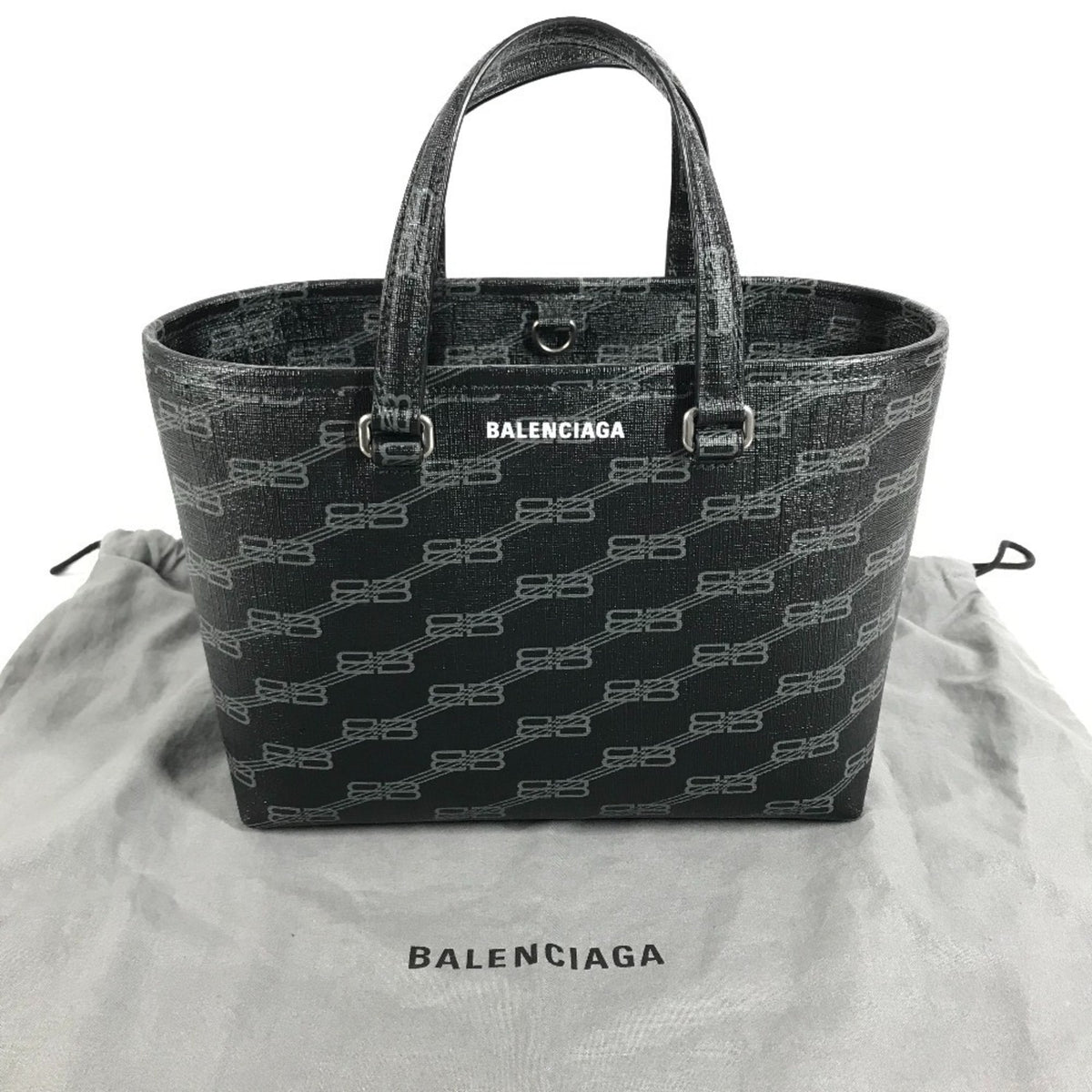 Balenciaga Black Leather Handbag Tote Bag (Pre-Owned)