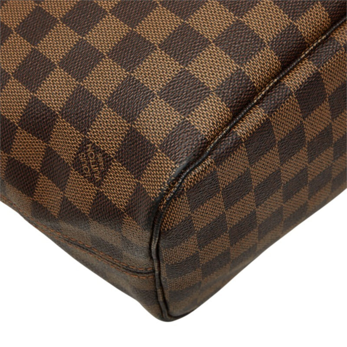 Louis Vuitton Brown Damier Canvas Ebene Pvc Leather Shoulder Bag Tote Bag (Pre-Owned)