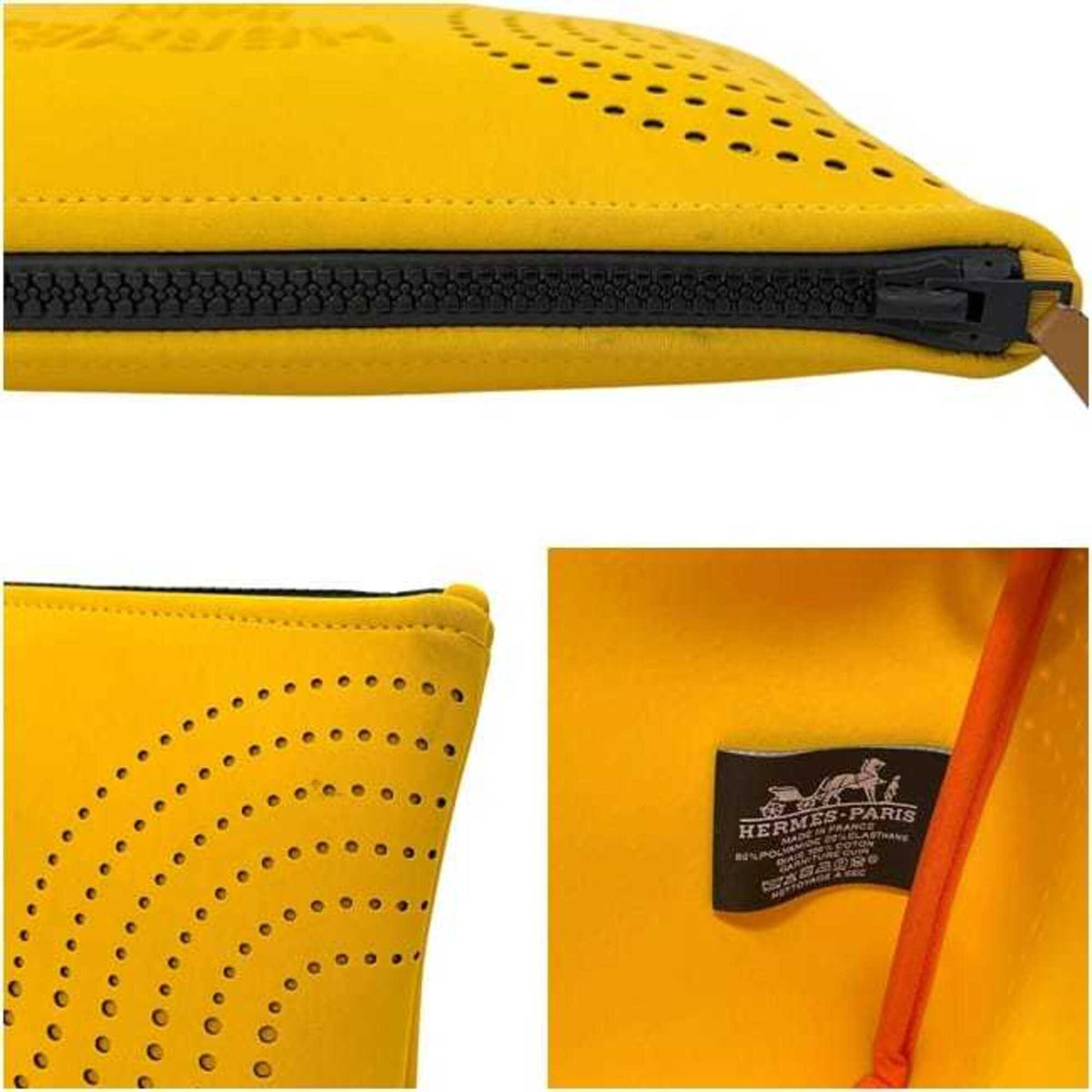 Hermes Yellow Polyester Pouch (Pre-Owned)