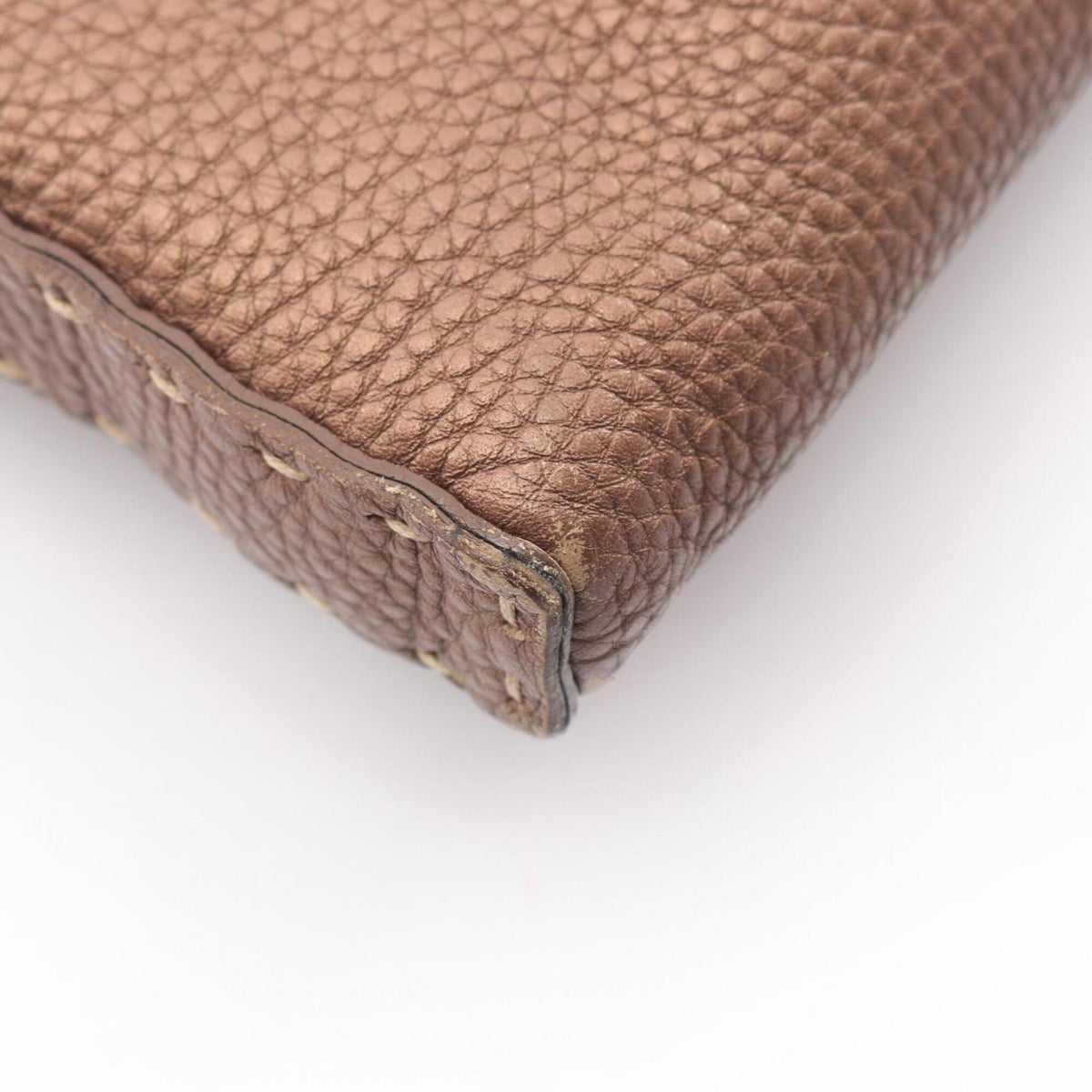 Fendi Brown Leather Handbag Shoulder Bag (Pre-Owned)