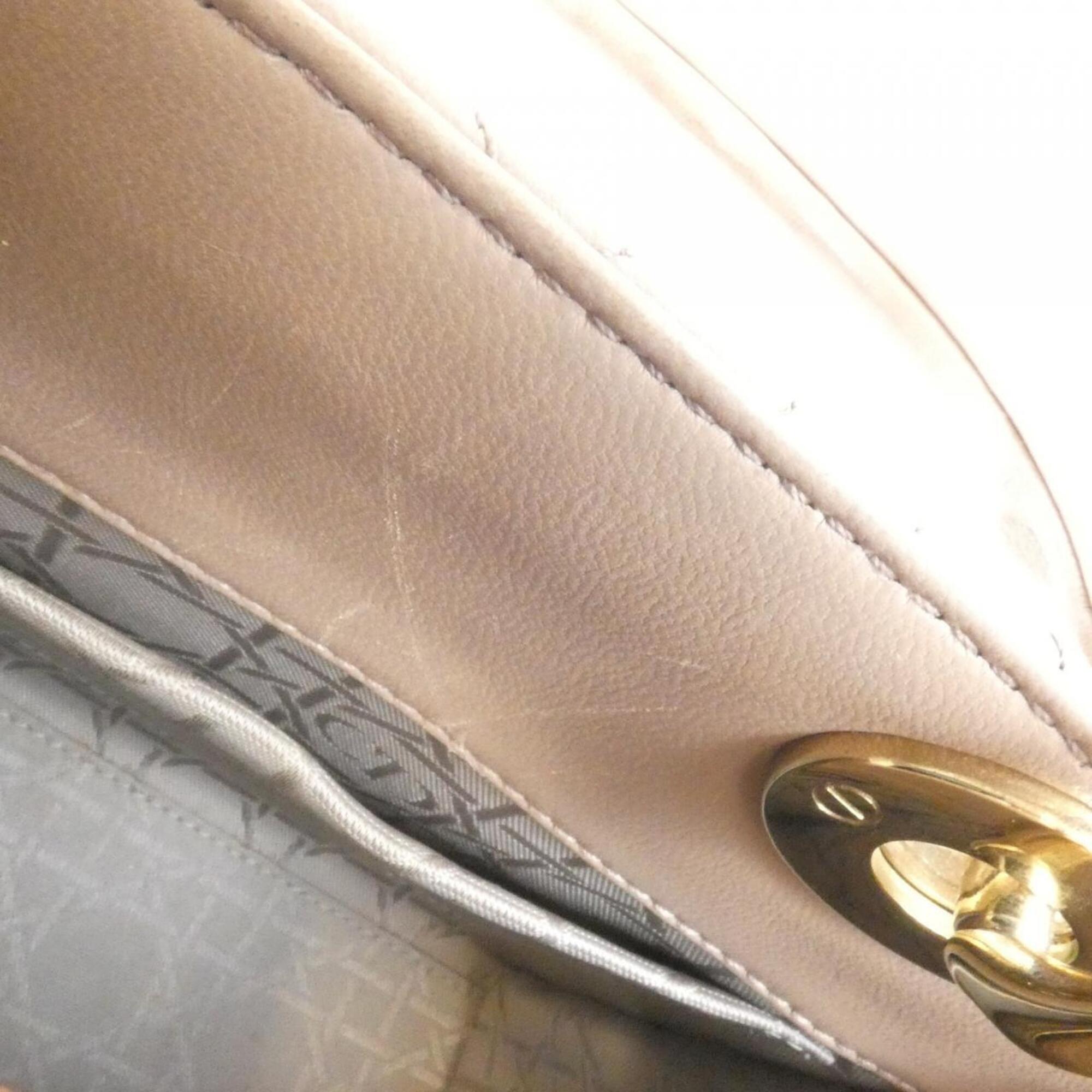 Christian Dior Pink Beige Leather Handbag (Pre-Owned)