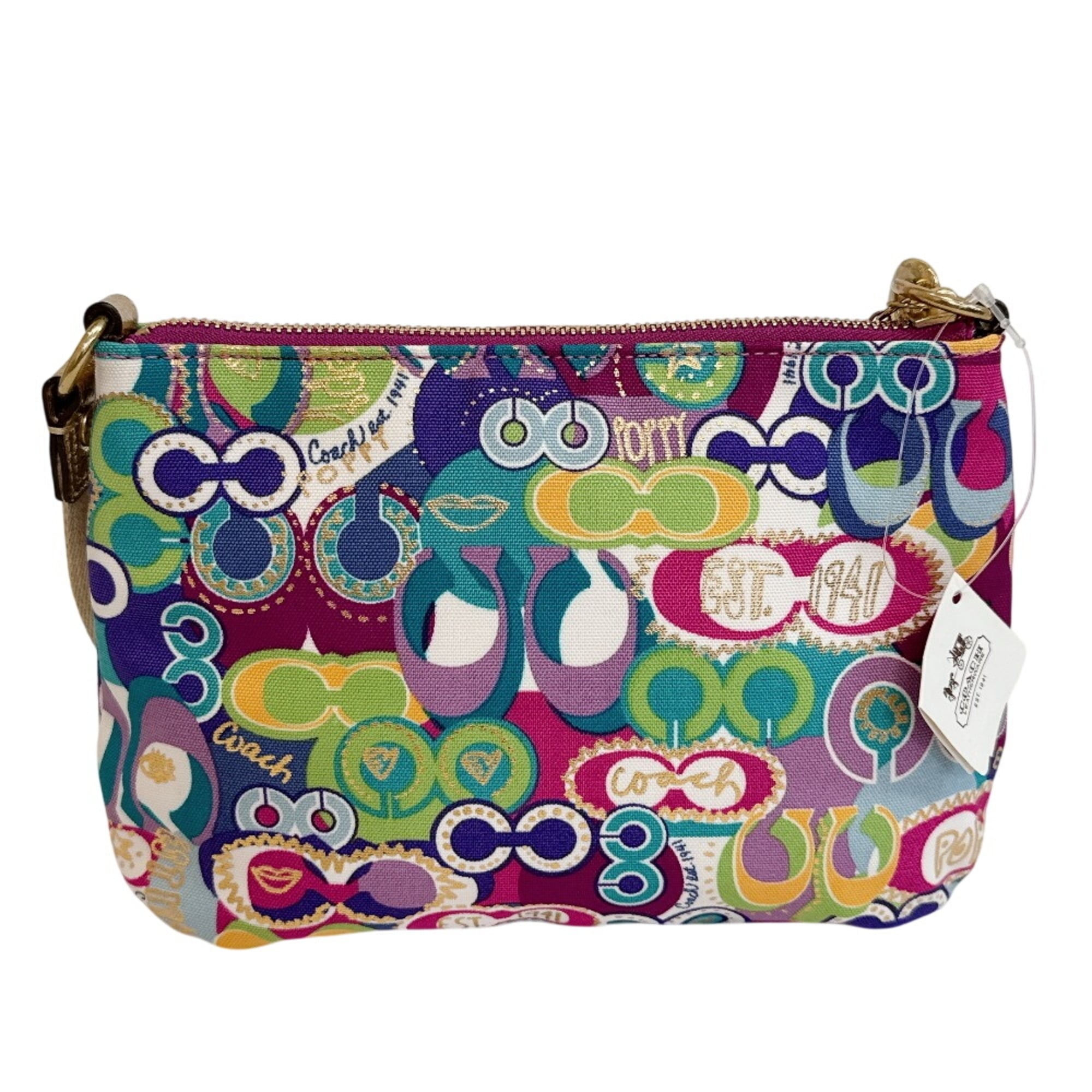 Coach Multi-Color Canvas Pochette Pouch Shoulder Bag (Pre-Owned)