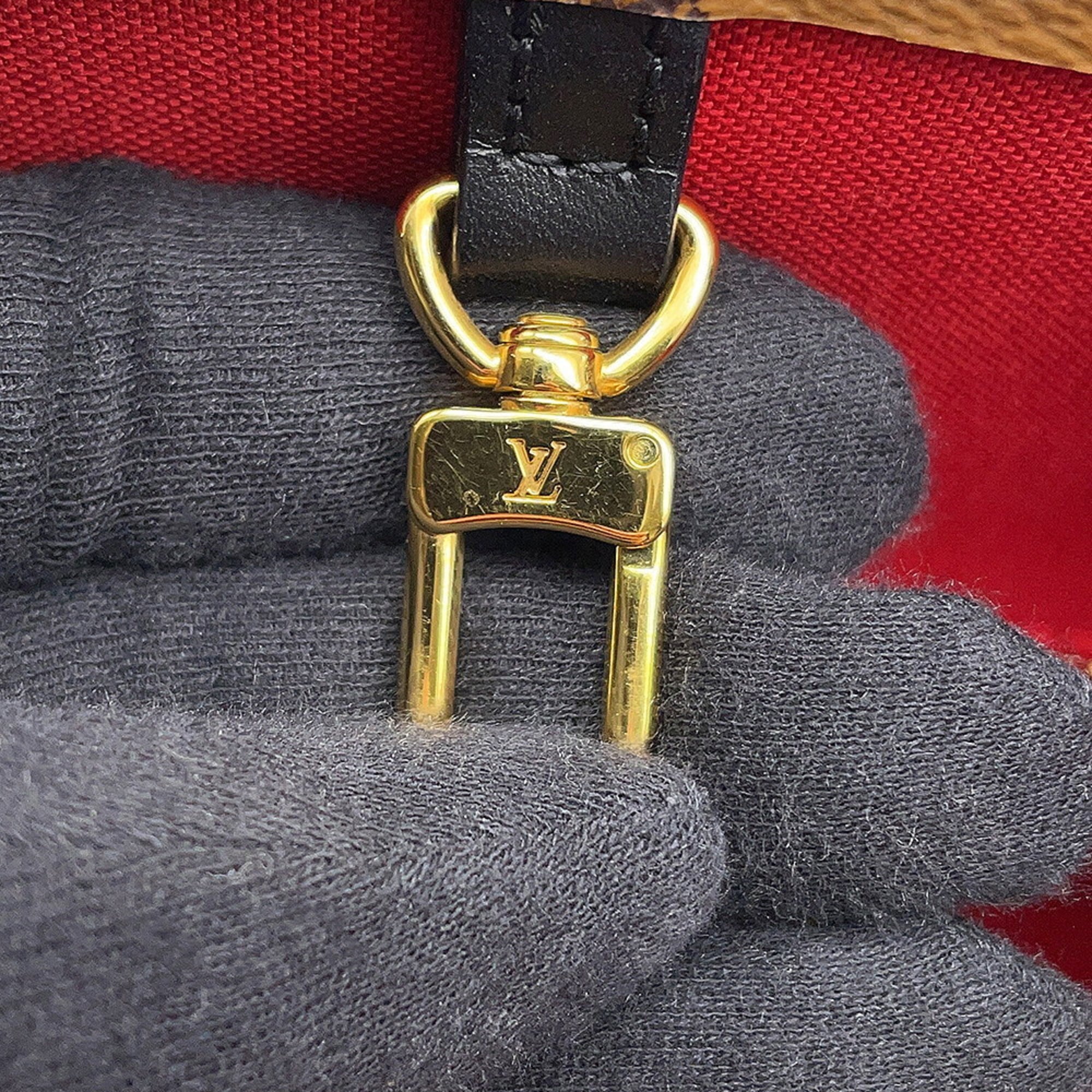 Louis Vuitton Monogram Reverse Red Color Monogram Reverse Handbag Shoulder Bag Tote Bag (Pre-Owned)