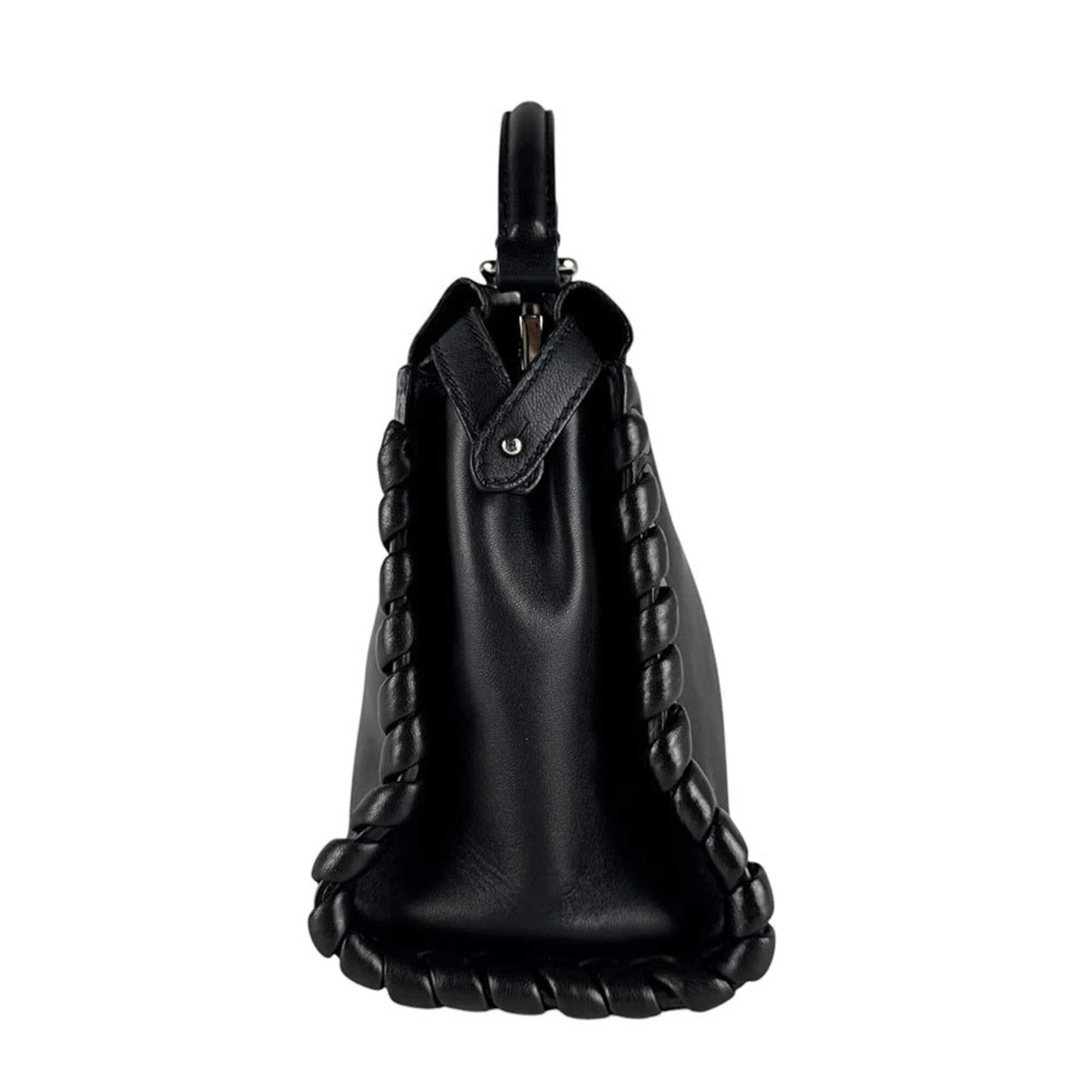 Fendi Black Leather Handbag Shoulder Bag (Pre-Owned)