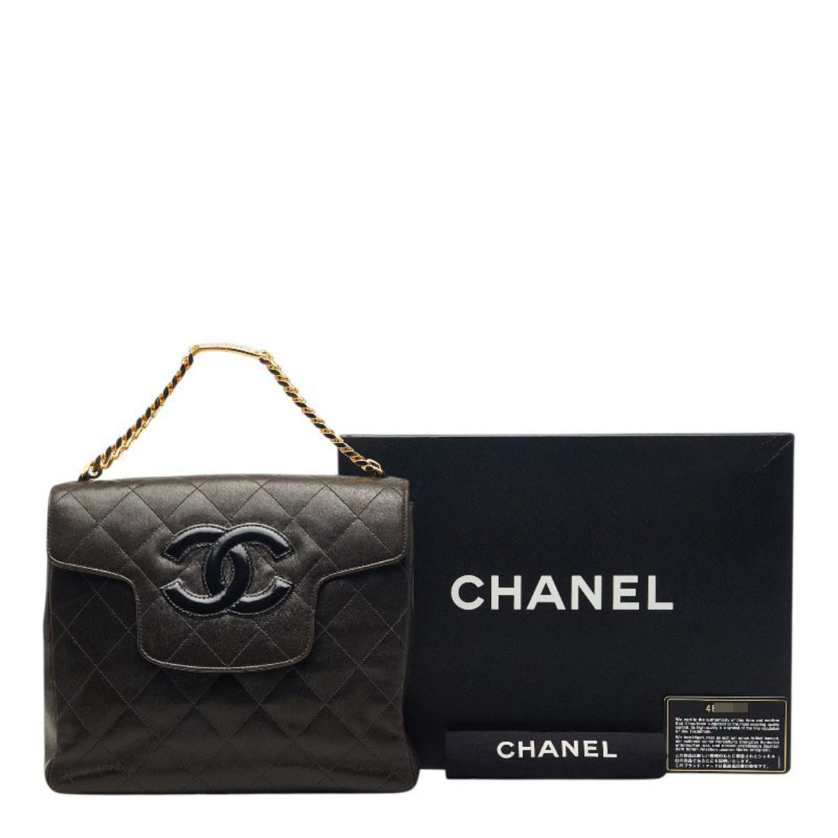 Chanel Black Leather Handbag (Pre-Owned)