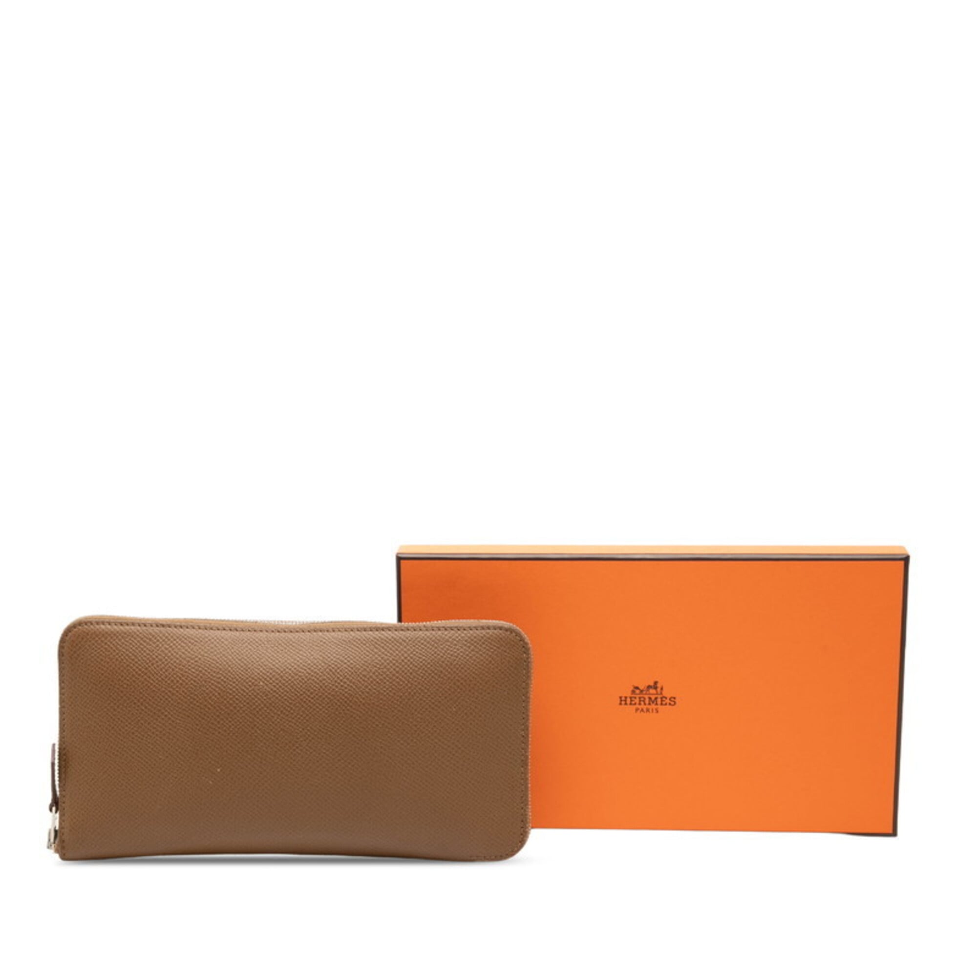 Hermes Brown Epsom Leather Long Wallet (Bi-Fold) (Pre-Owned)