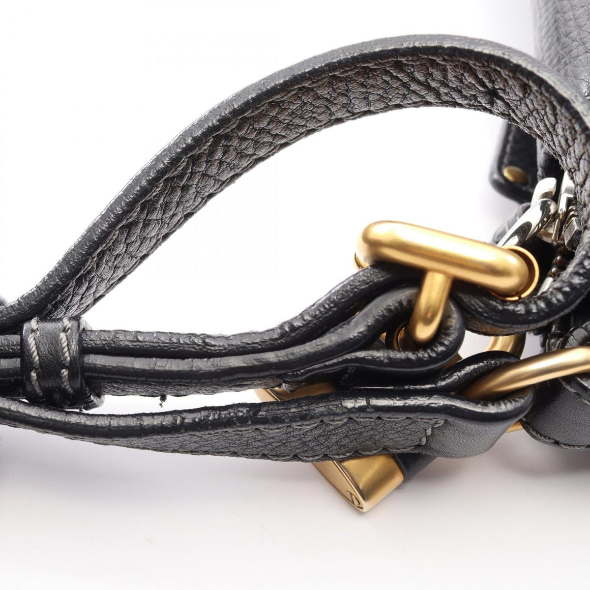 Chloé Black Leather Handbag Shoulder Bag (Pre-Owned)