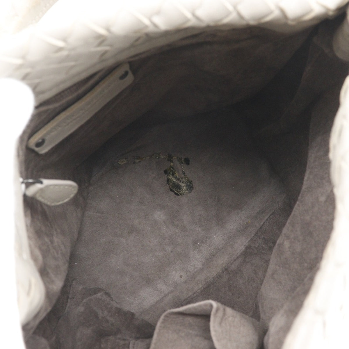 Bottega Veneta Gray Intrecciato Shoulder Bag (Pre-Owned)