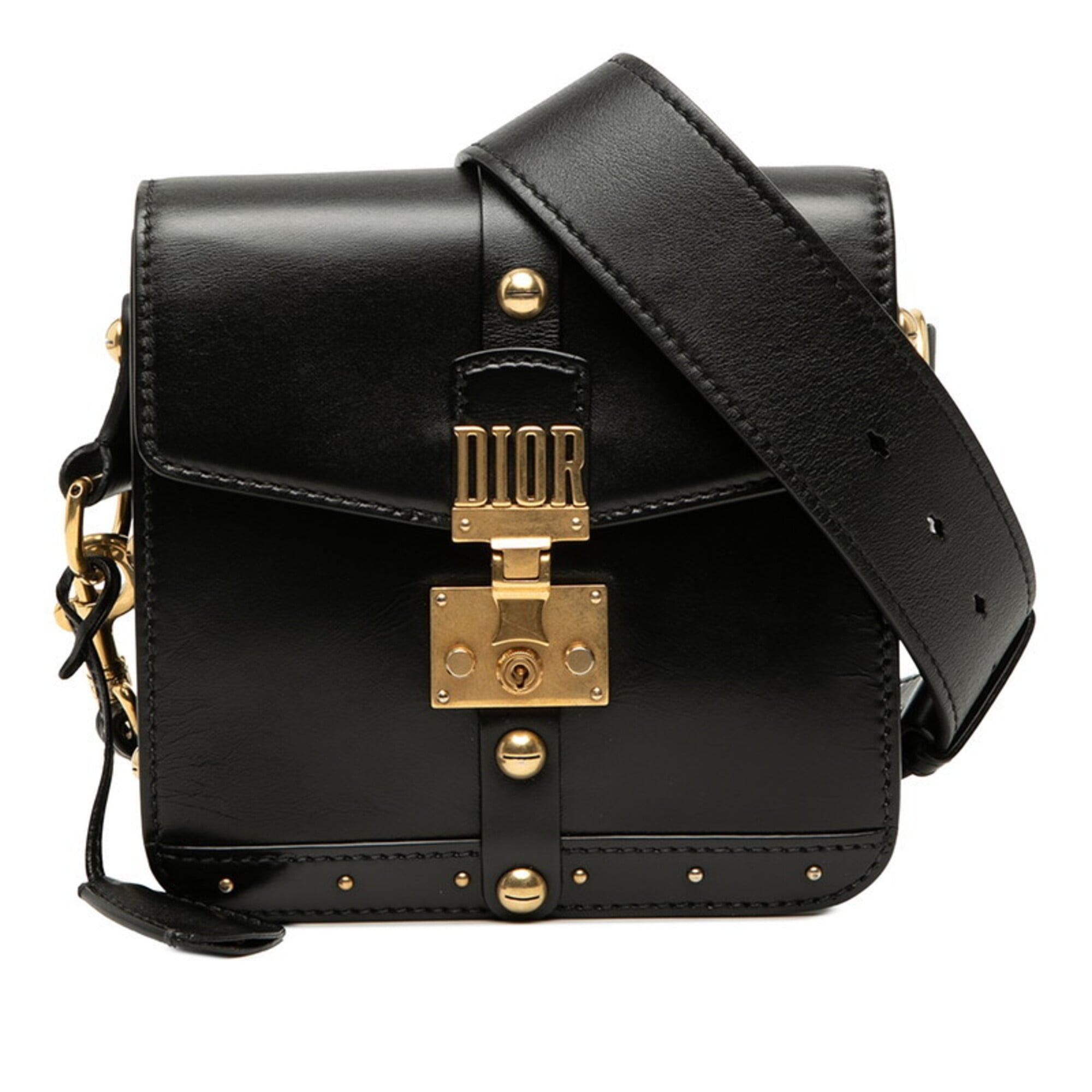 Christian Dior Black Leather Shoulder Bag (Pre-Owned)