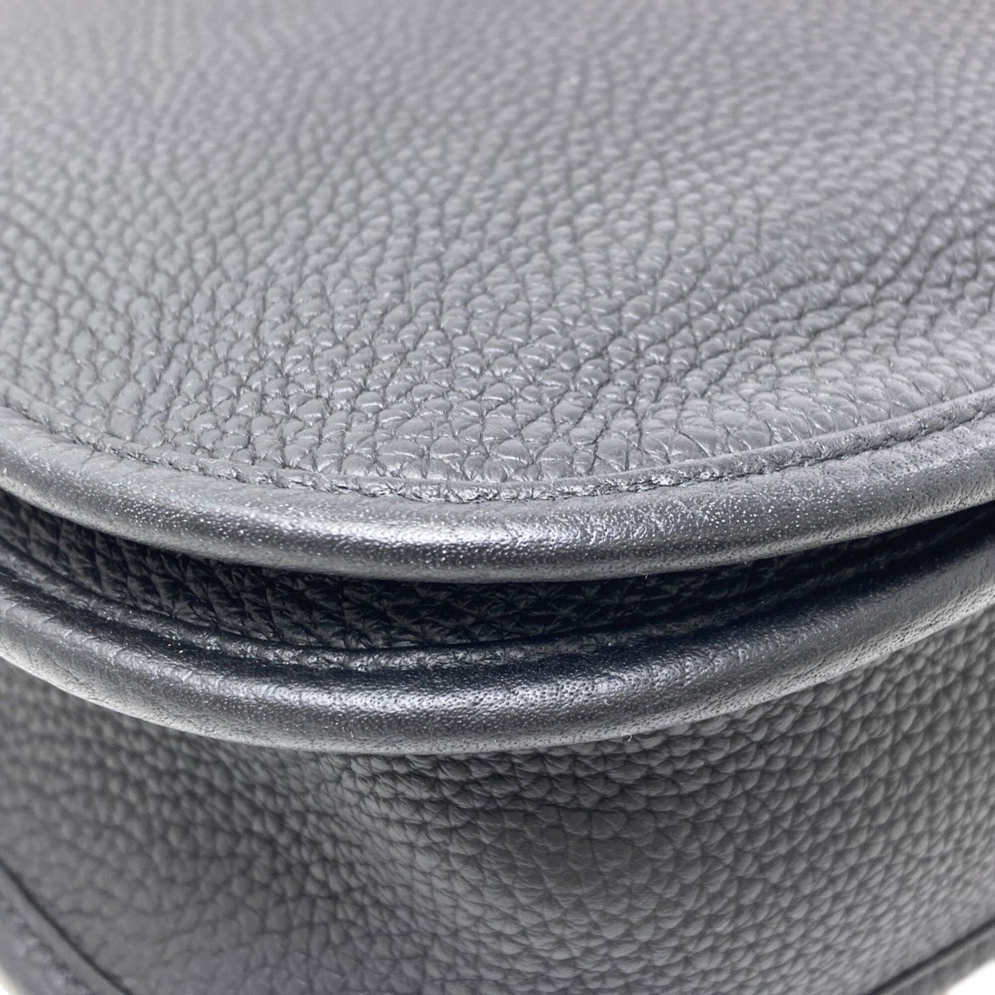 Hermes Black Taurillon Clemence Leather Shoulder Bag