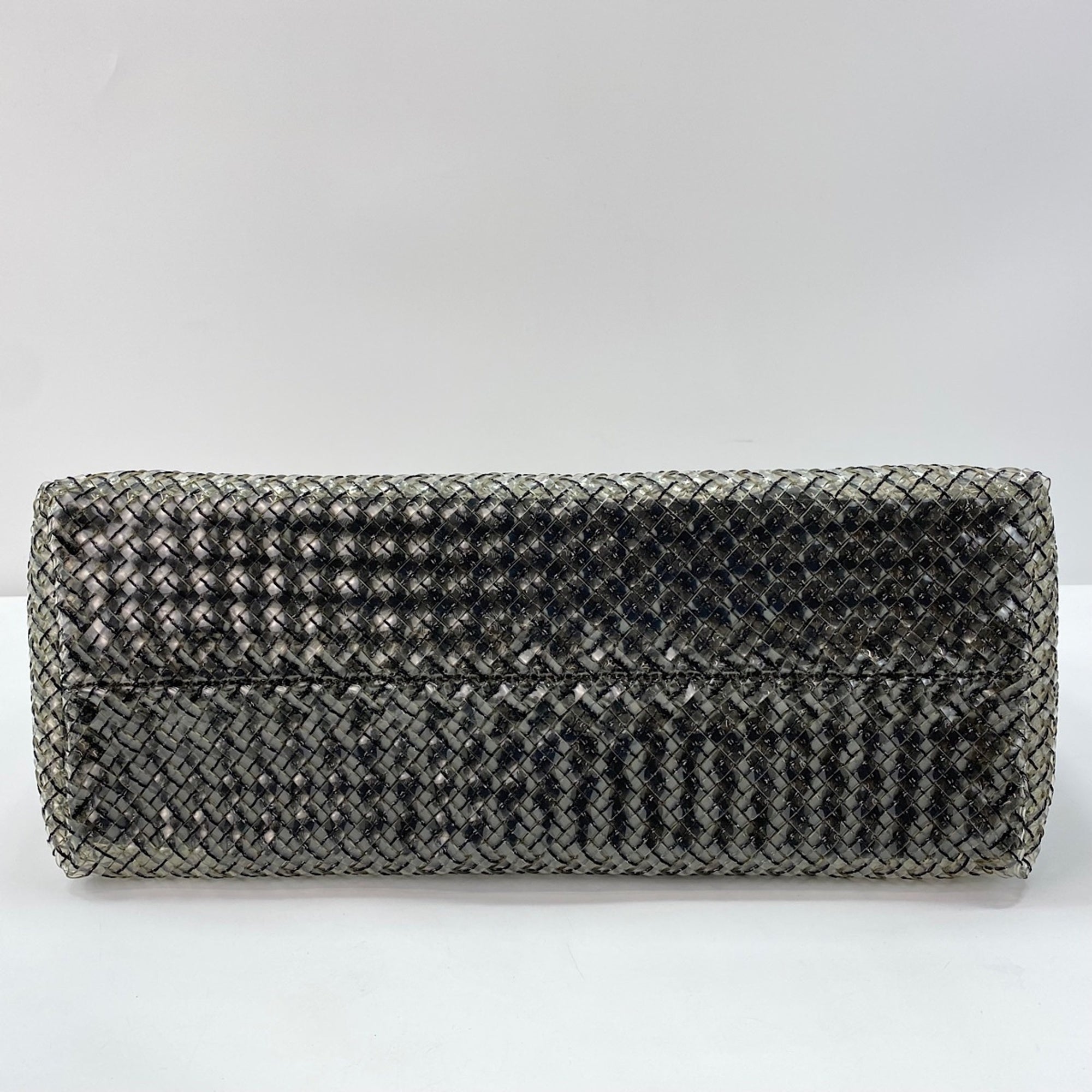 Bottega Veneta Intrecciato Black Pvc Tote Bag (Pre-Owned)