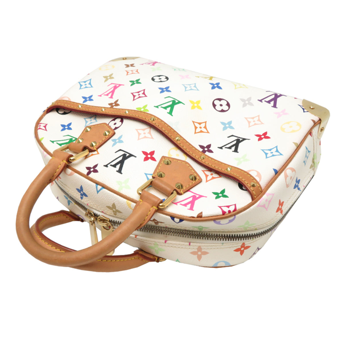 Louis Vuitton Blanc White Monogram Multicolore Handbag (Pre-Owned)