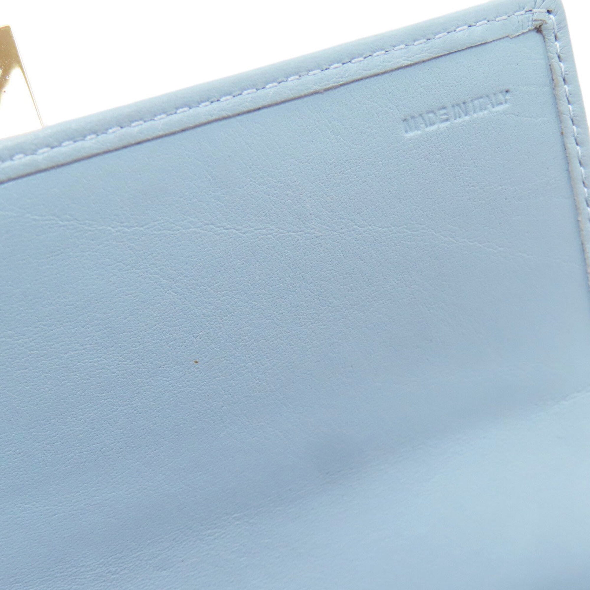 Fendi Zucchino Brown Light Blue Zucchino Long Wallet (Bi-Fold) (Pre-Owned)