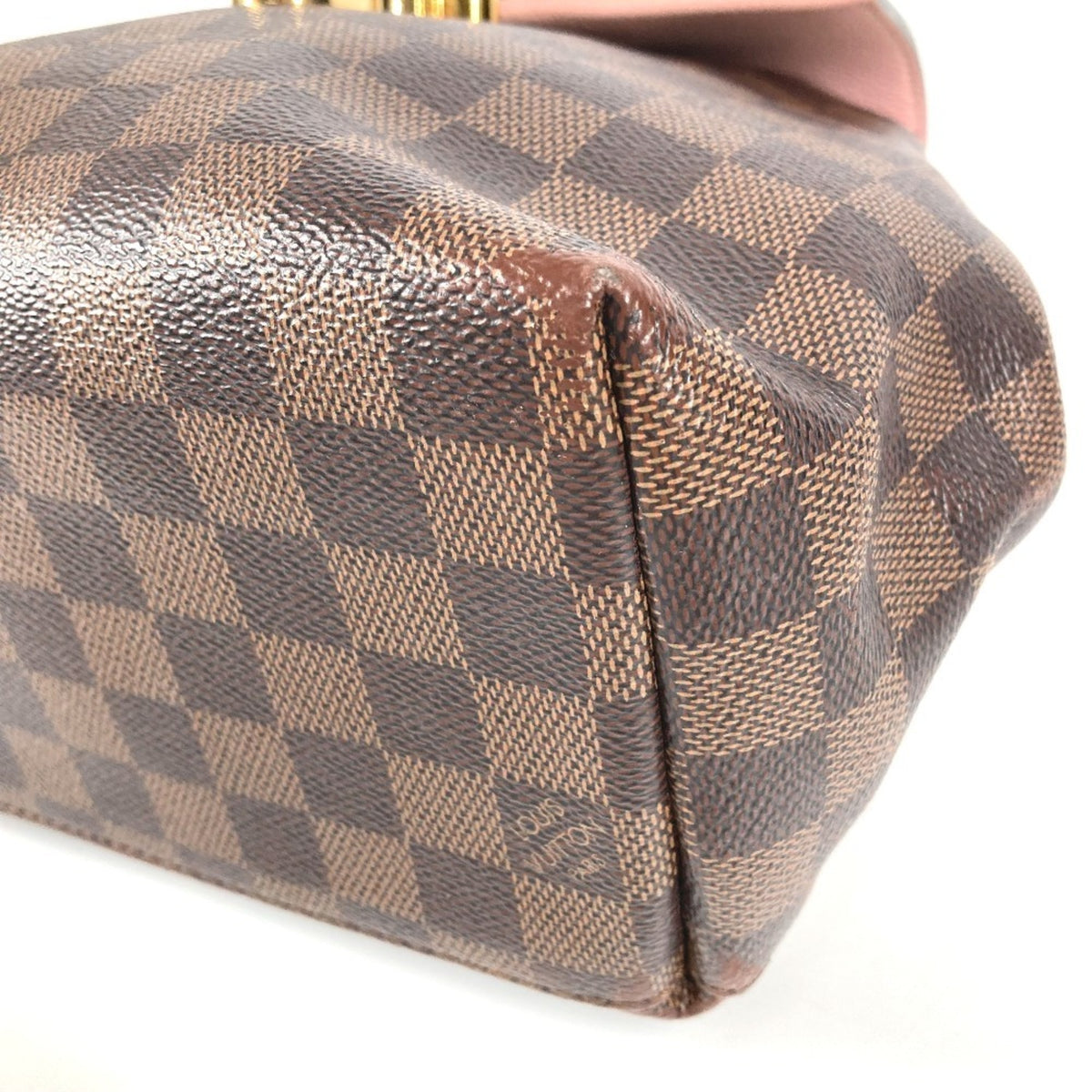 Louis Vuitton Brown Pink Damier Canvas Backpack Handbag (Pre-Owned)
