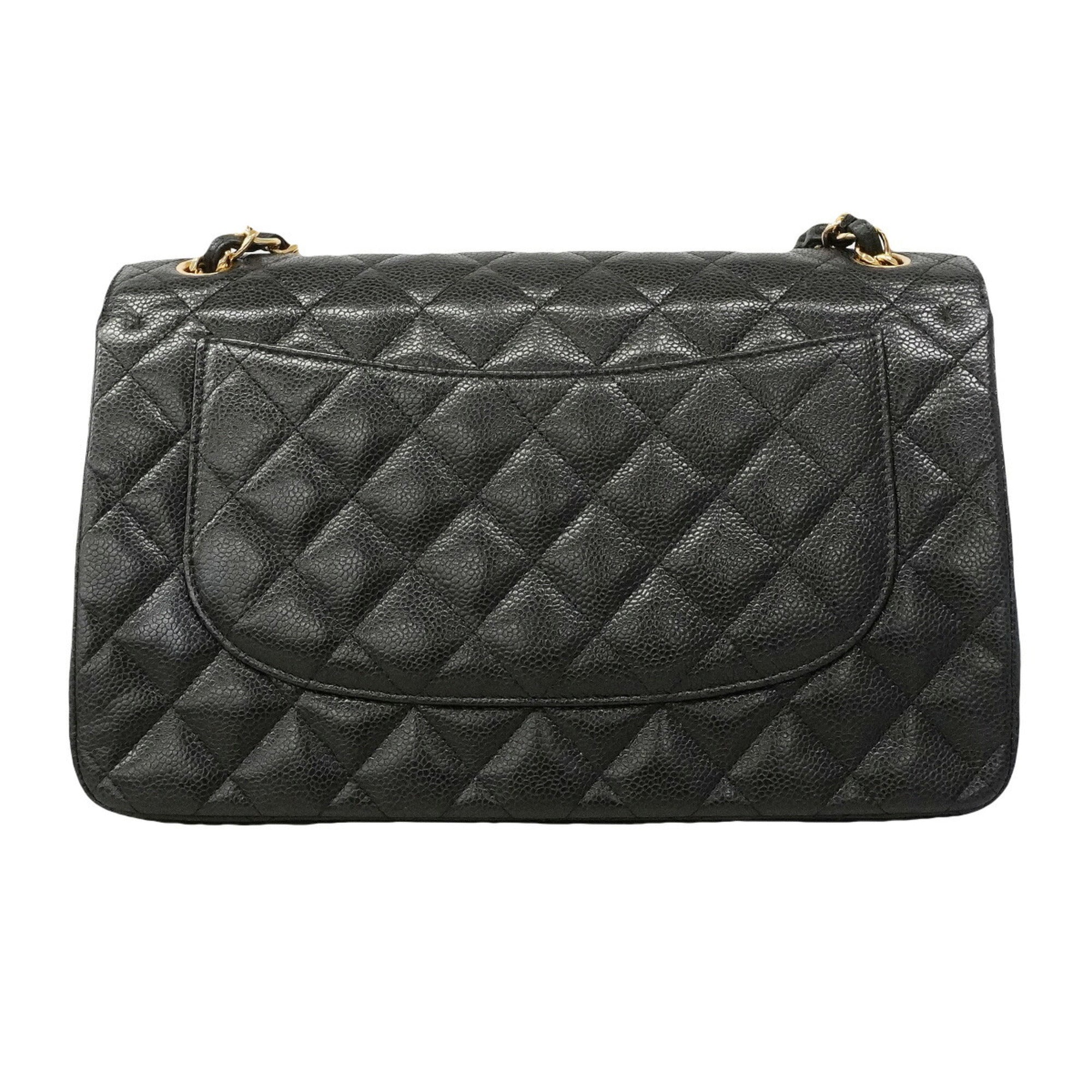 Chanel Black Grained Calfskin Shoulder Bag (Pre-Owned)