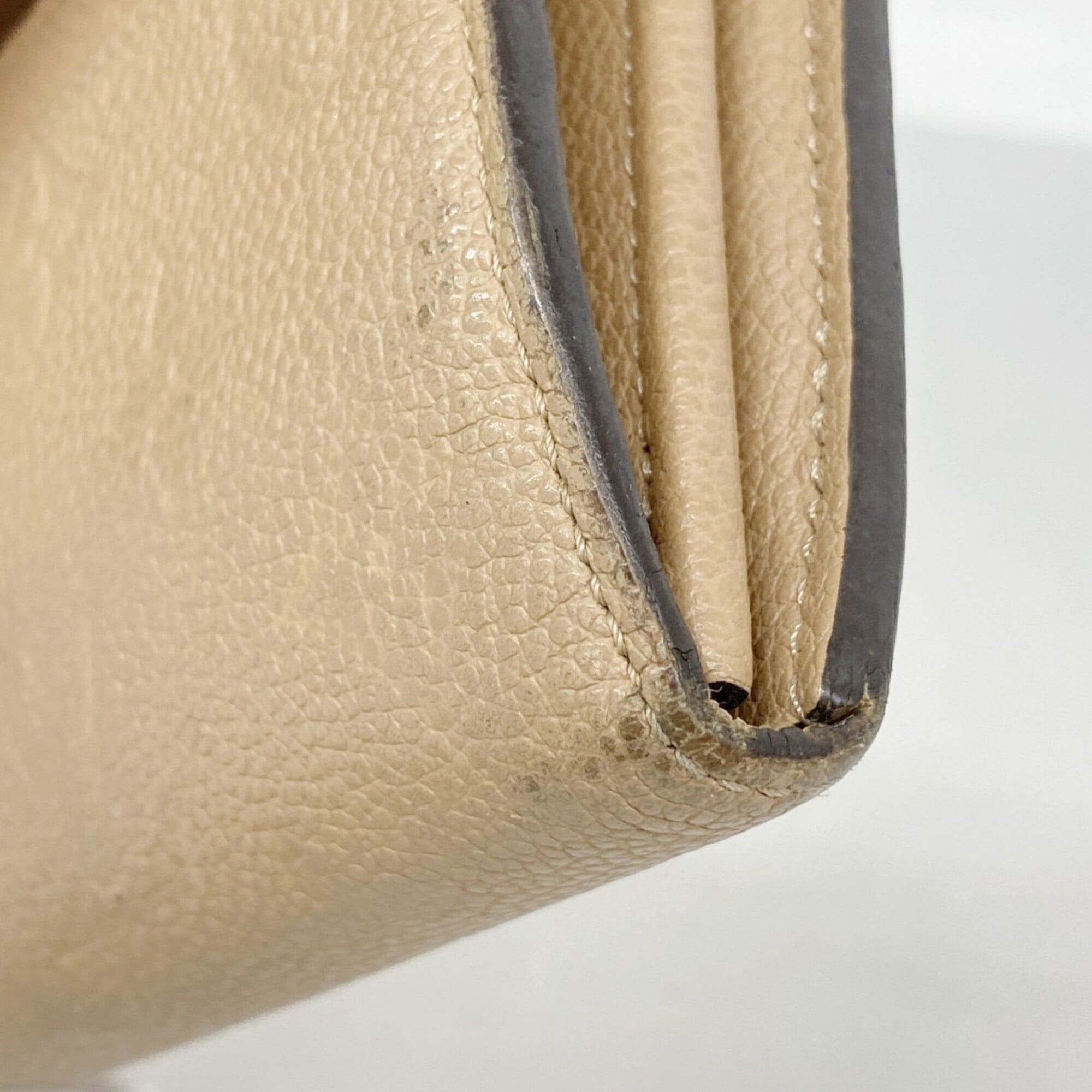 Louis Vuitton Beige Long Wallet (Bi-Fold) (Pre-Owned)
