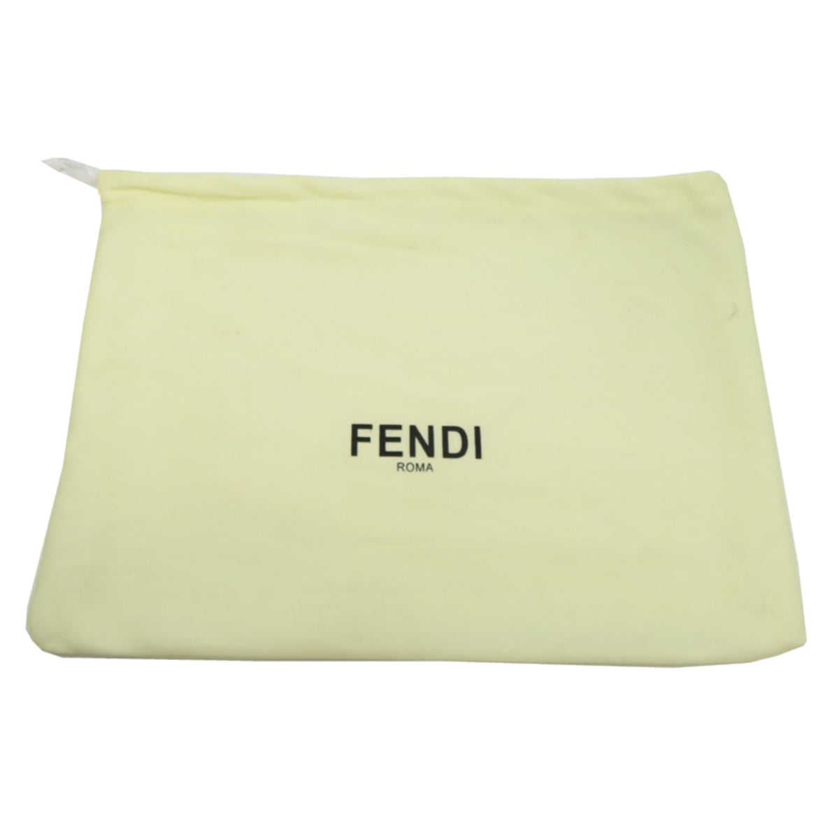 Fendi Gray White Leather Clutch Bag (Pre-Owned)