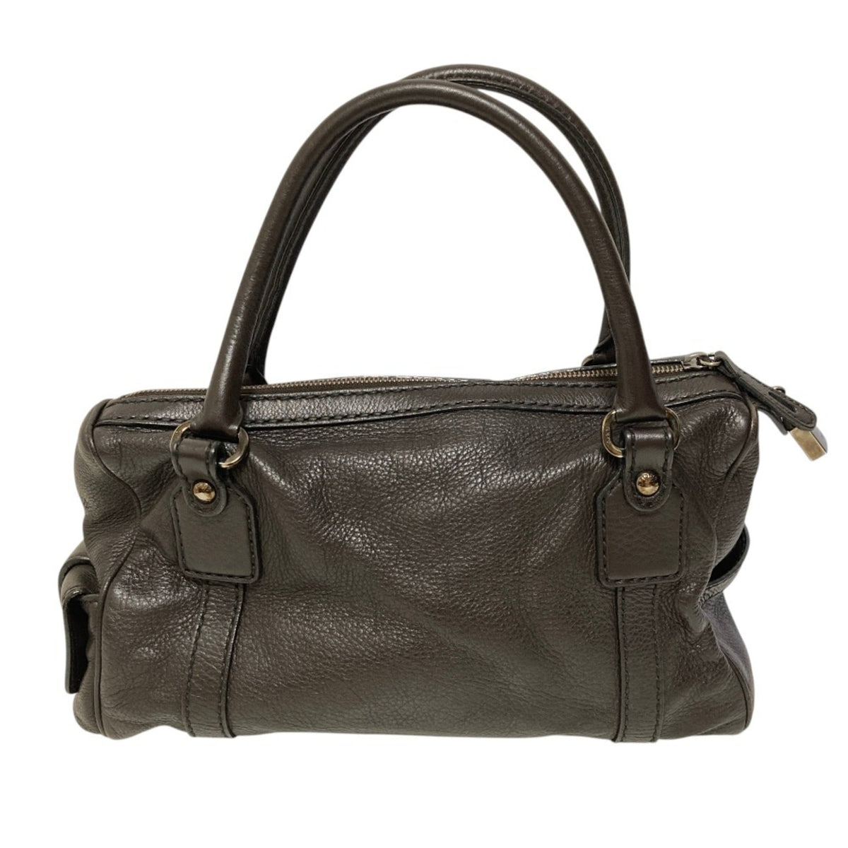 Tod's Brown Leather Boston Bag Handbag (Pre-Owned)