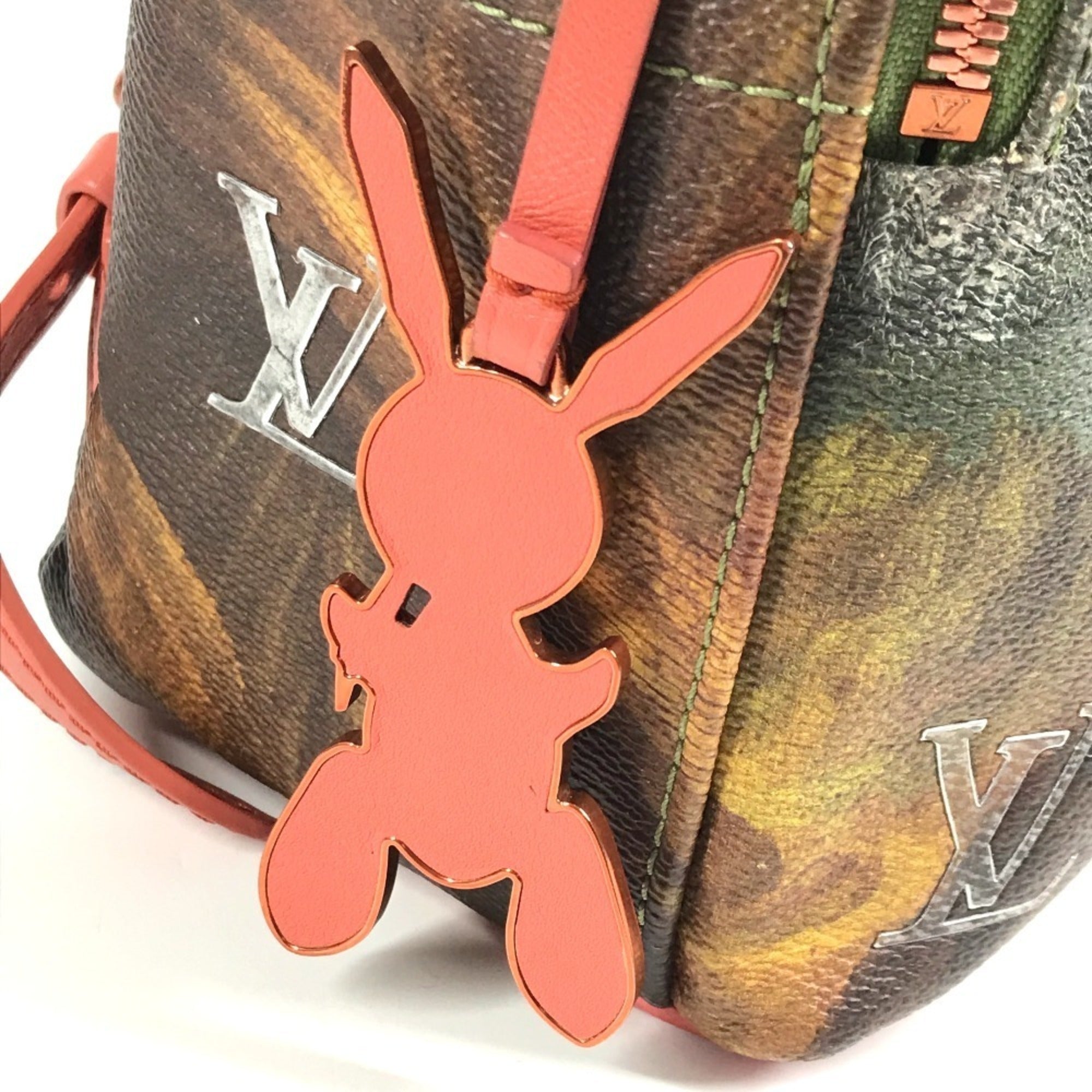 Louis Vuitton Khaki Pink Leather Backpack (Pre-Owned)