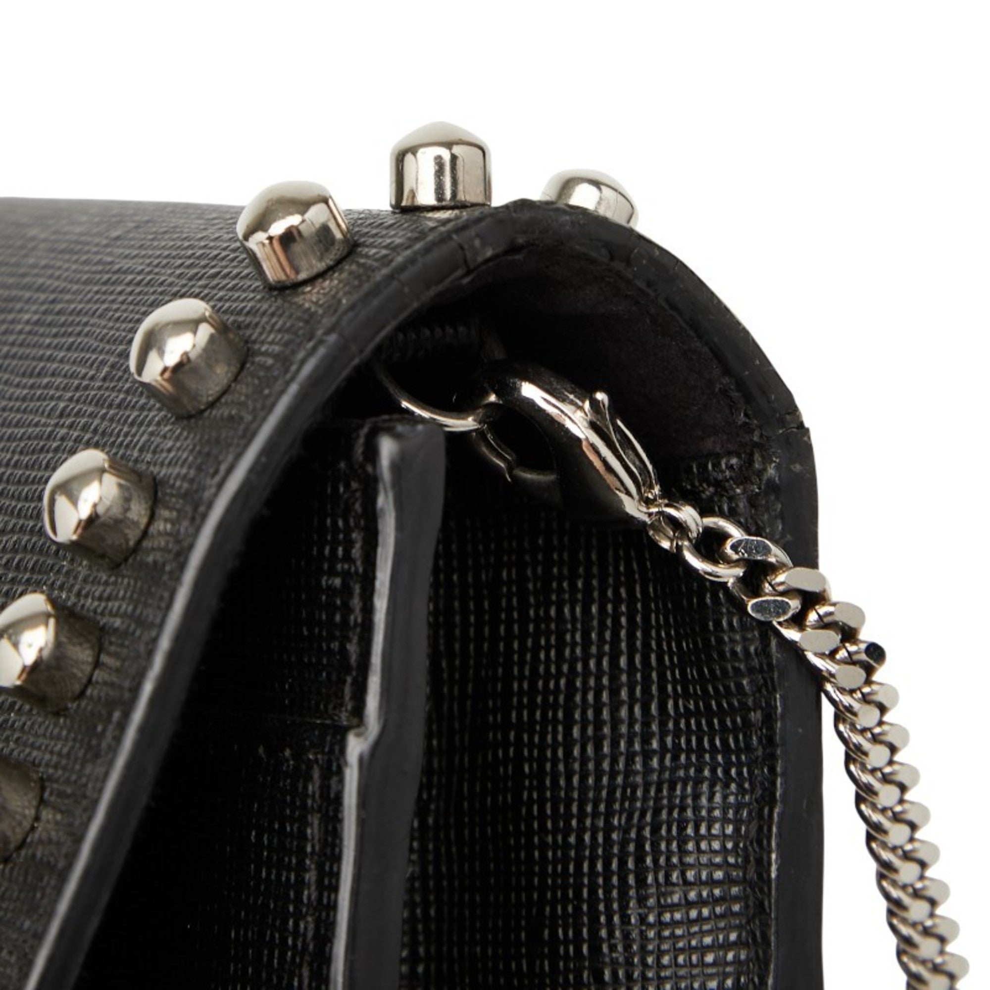 Fendi Black Leather Shoulder Bag (Pre-Owned)