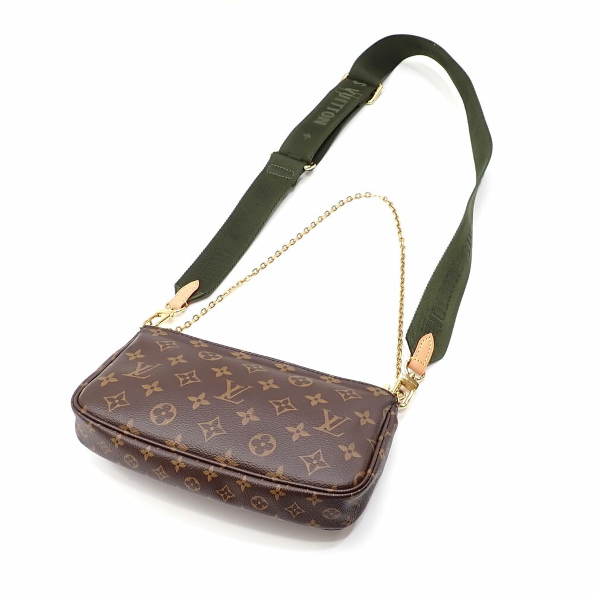 Louis Vuitton Monogram Khaki Monogram Pochette Shoulder Bag (Pre-Owned)